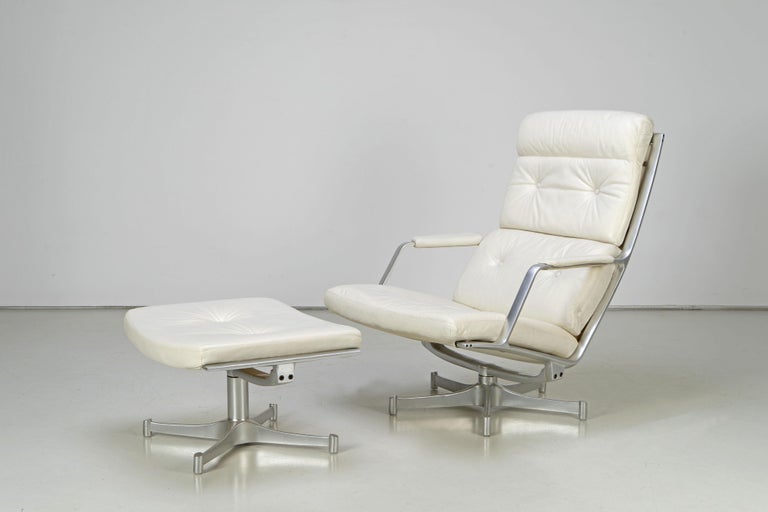 German Lounge Chair and Ottoman FK 85 by Fabricius & Kastholm for Kill, 1960s For Sale