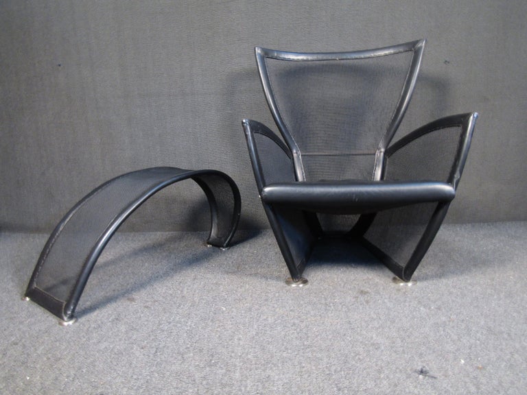 Lounge Chair and Ottoman Set by Paolo Nava Prive In Good Condition For Sale In Brooklyn, NY