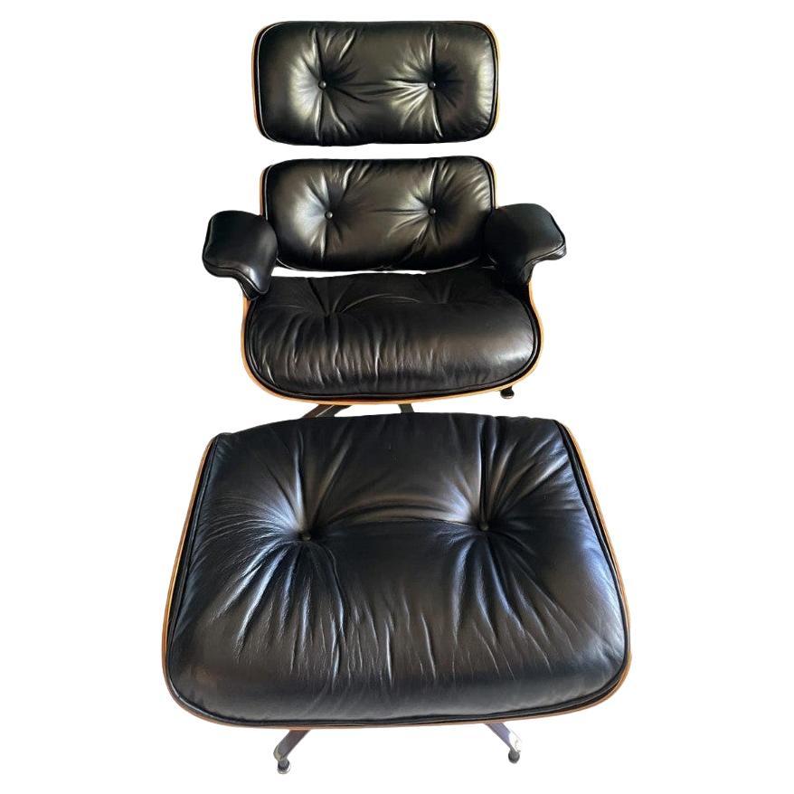 Eames style Lounge chair and stool For Sale
