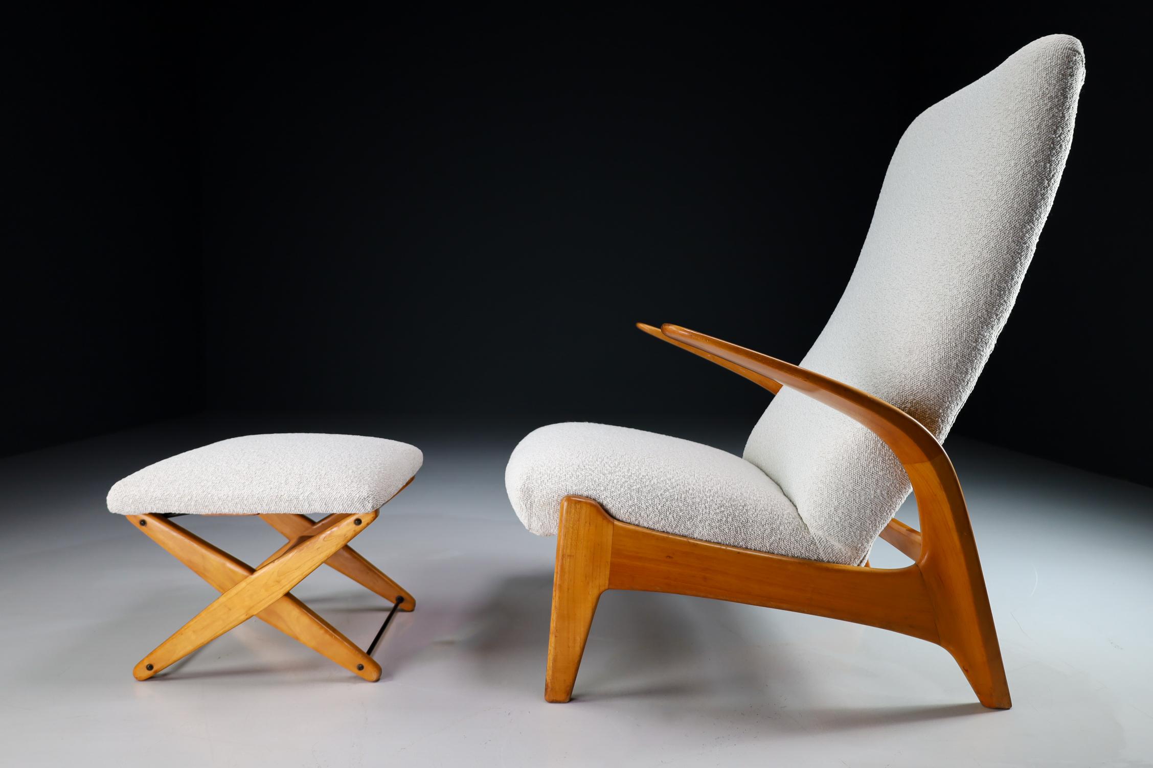 Lounge Chair and Stool 