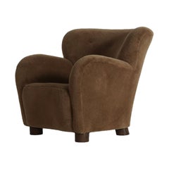 Sillón de descanso / Sillón, tapizado en alpaca pura