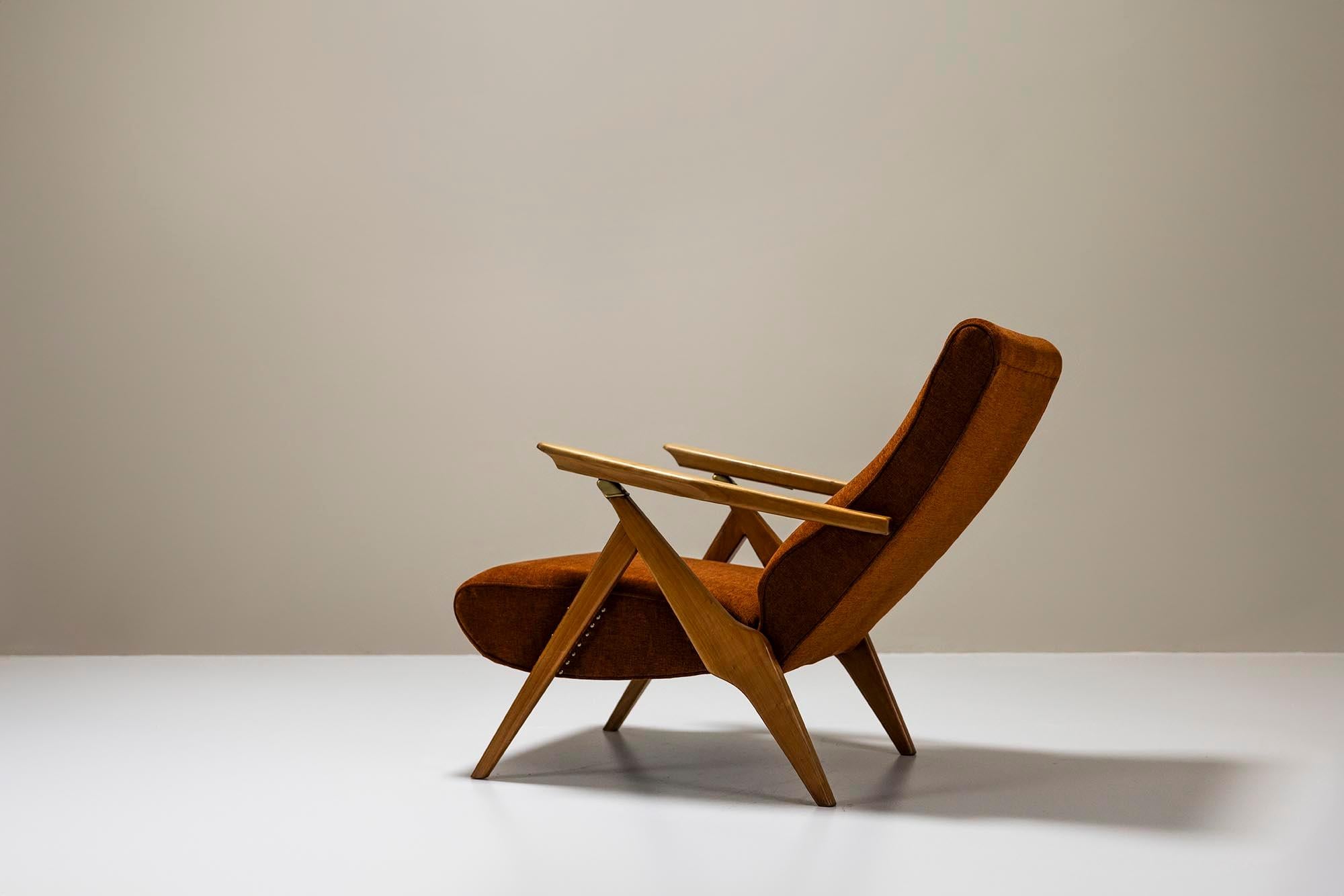 Sedia da salotto attribuita a Carlo Mollino da Antonio Gorgone, Italia anni '50 In condizioni buone in vendita a Hellouw, NL