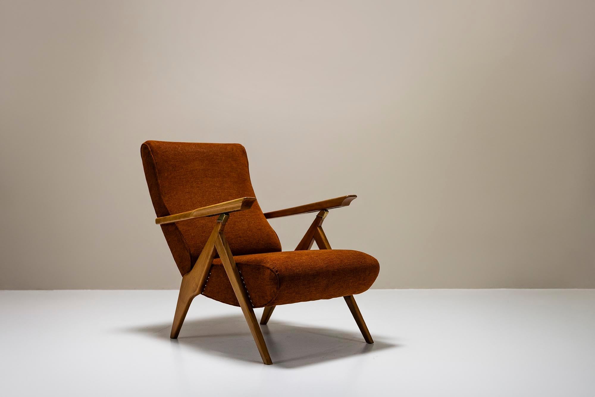 Sedia da salotto attribuita a Carlo Mollino da Antonio Gorgone, Italia anni '50 in vendita 1