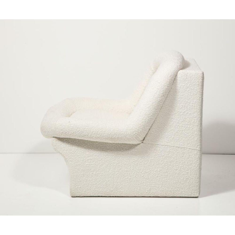 Bouclé Lounge Chair Attributed to Emilio Guarnacci, Italy c. 1970 For Sale