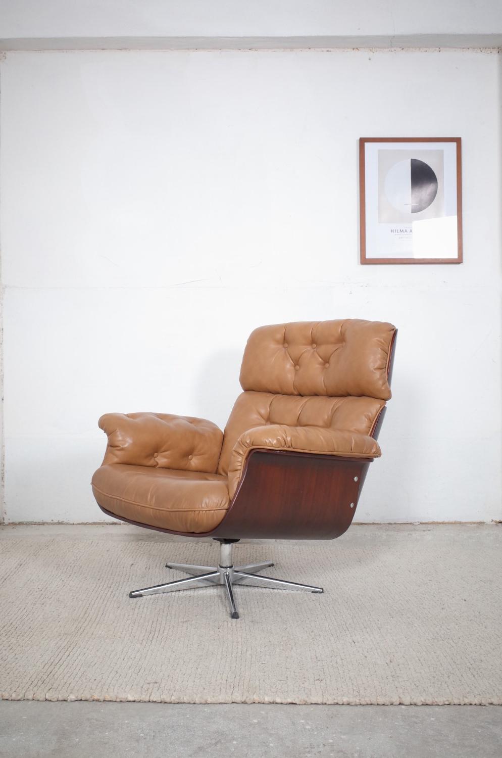 Lounge Chair Attributed to Martin Stoll for Stoll Giroflex, 1960s For Sale 3