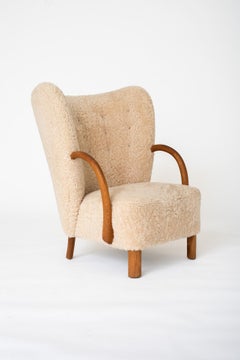 Lounge chair attributed to Viggo Boesen model 107 by Slagelse Mobelvaerk 1940's
