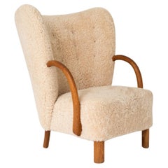 Lounge chair attributed to Viggo Boesen model 107 by Slagelse Mobelvaerk 1940's