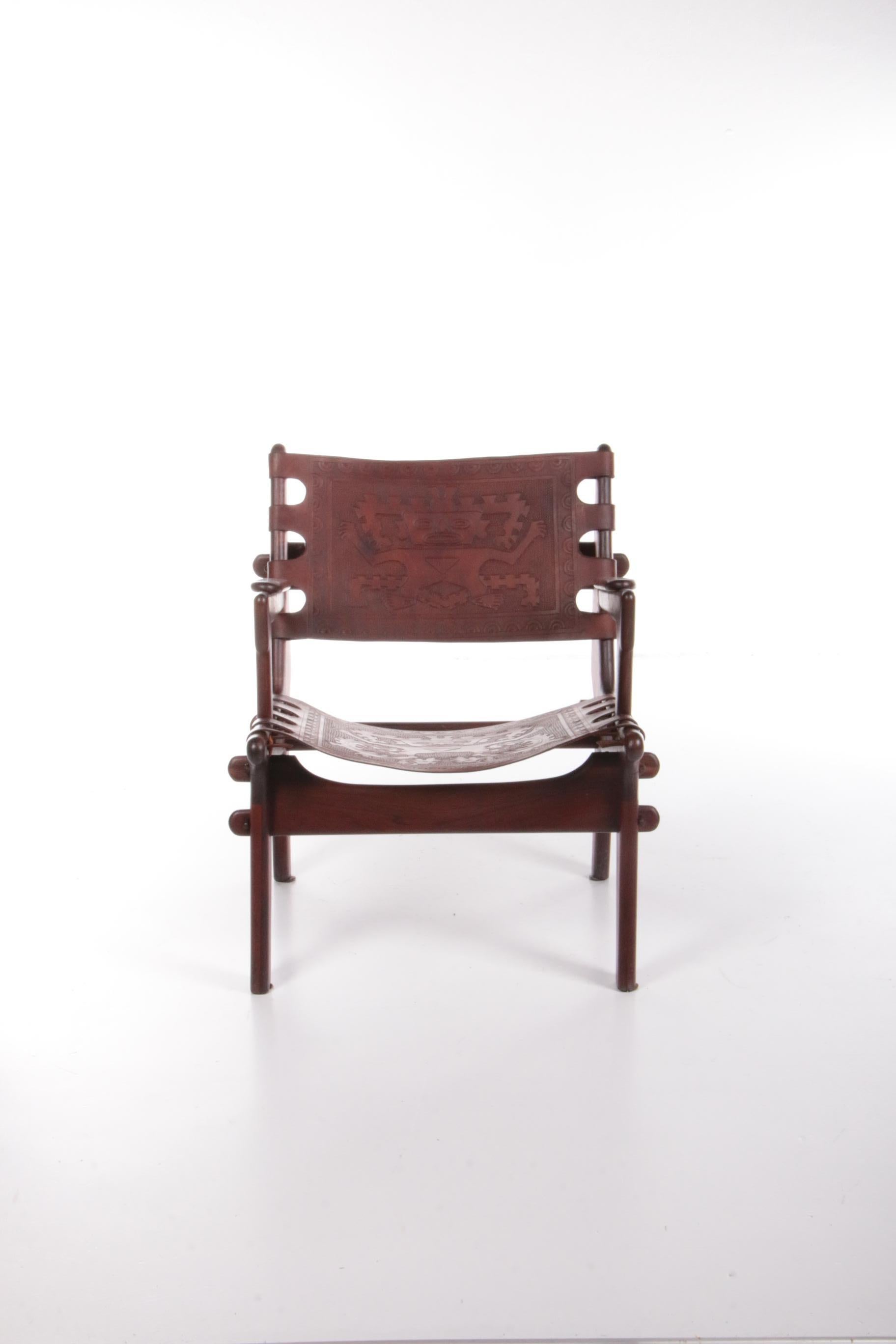 Ecuadorean Lounge Chair by Angel I. Pazmino for Muebles de Estilo, 1960s For Sale