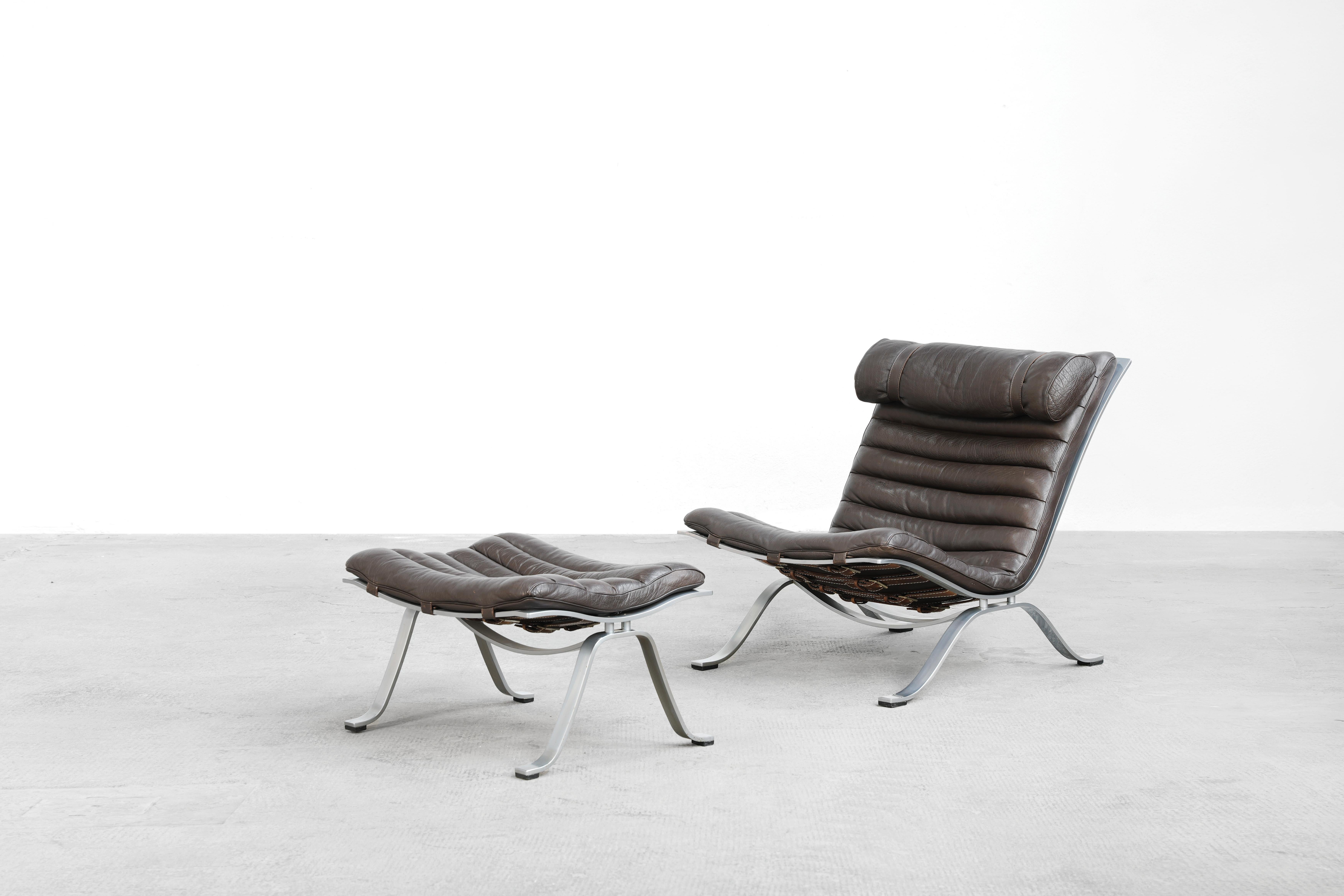 Steel Lounge Chair Mod. Ari by Arne Norell for Norell Møbel AB, Sweden 1960
