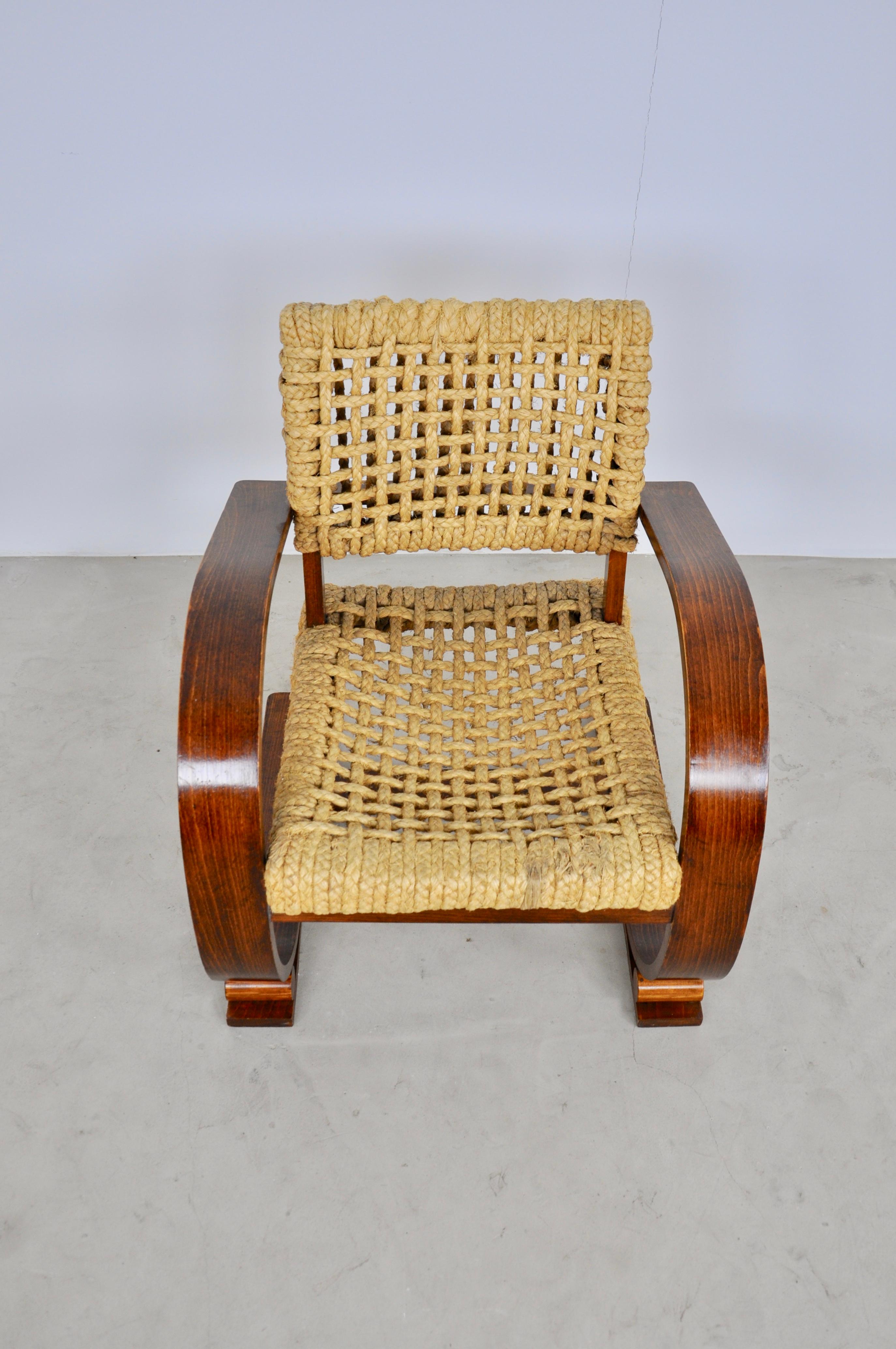 Lounge chair by Audoux Minet for Vibo Vesoul, 1950s In Good Condition In Lasne, BE