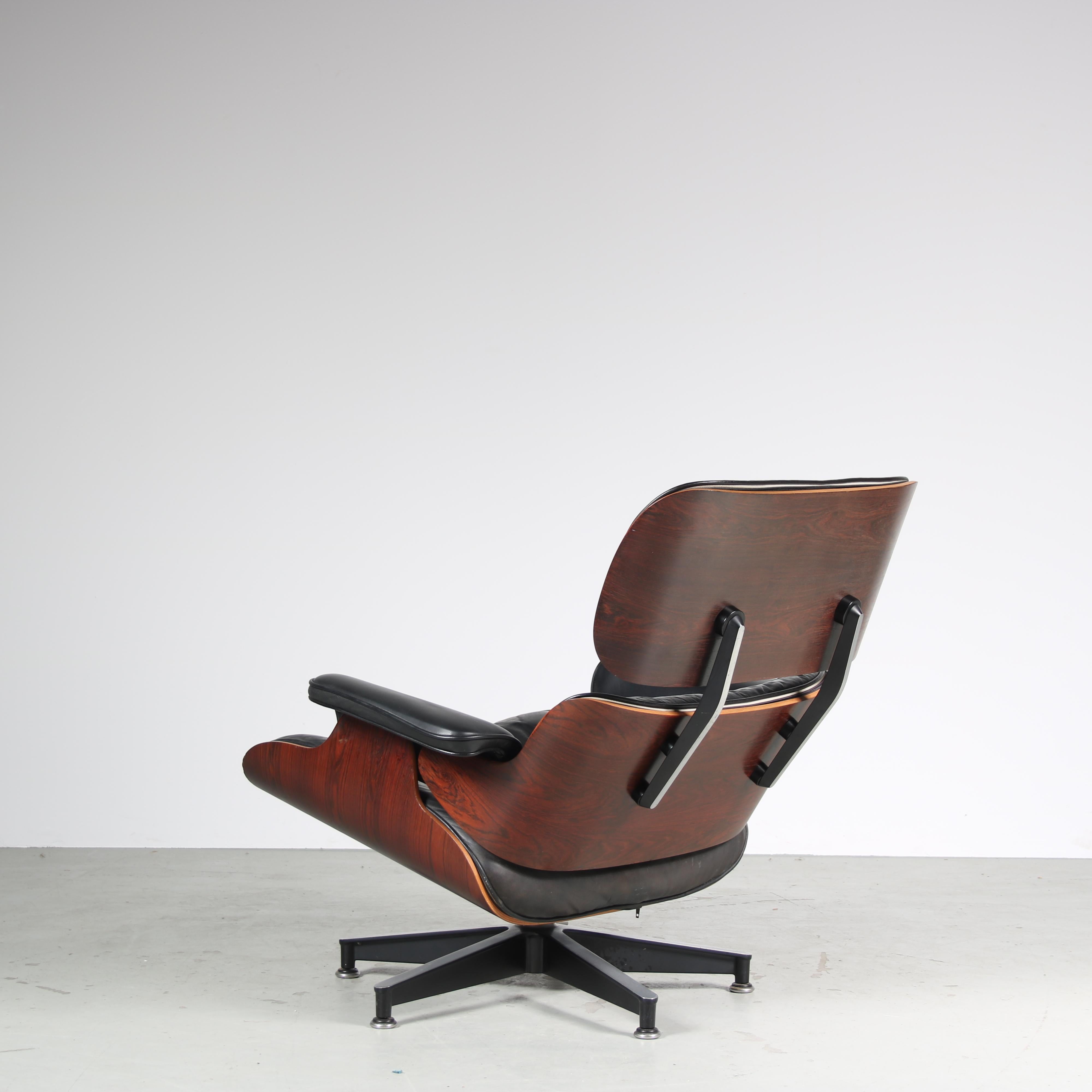 Leather 20th Century Lounge Chair by Charles & Ray Eames for Herman Miller, USA