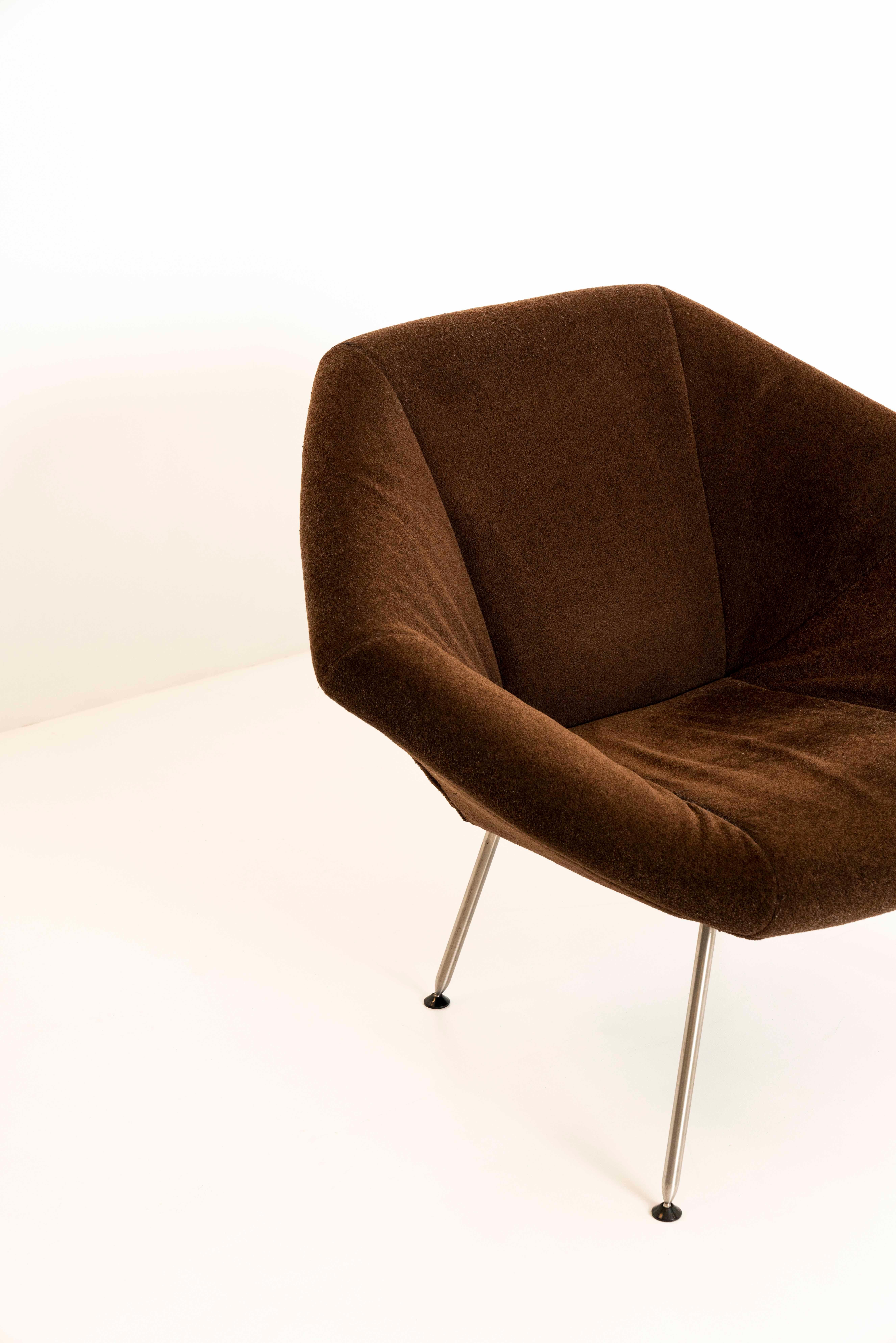 Dutch Lounge Chair by Frans Schrofer for 'Young' in Teddy Fabric, the Netherlands