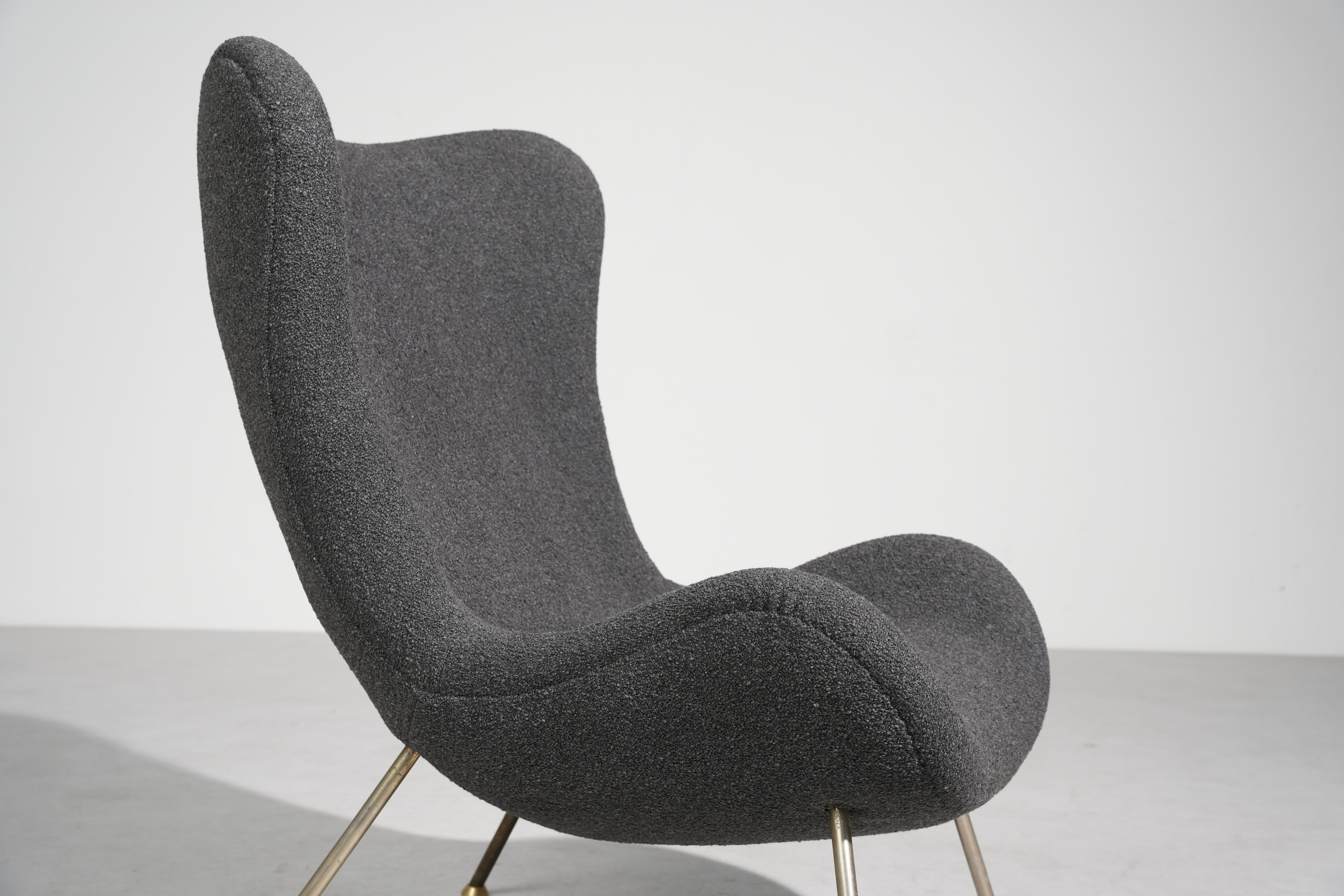Loungesessel von Fritz Neth für Correcta in Grau, Mod. „Madame“, Deutschland 1955 im Angebot 4