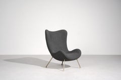 Lounge Chair di Fritz Neth per Correcta in grigio, Mod. "Madame", Germania 1955