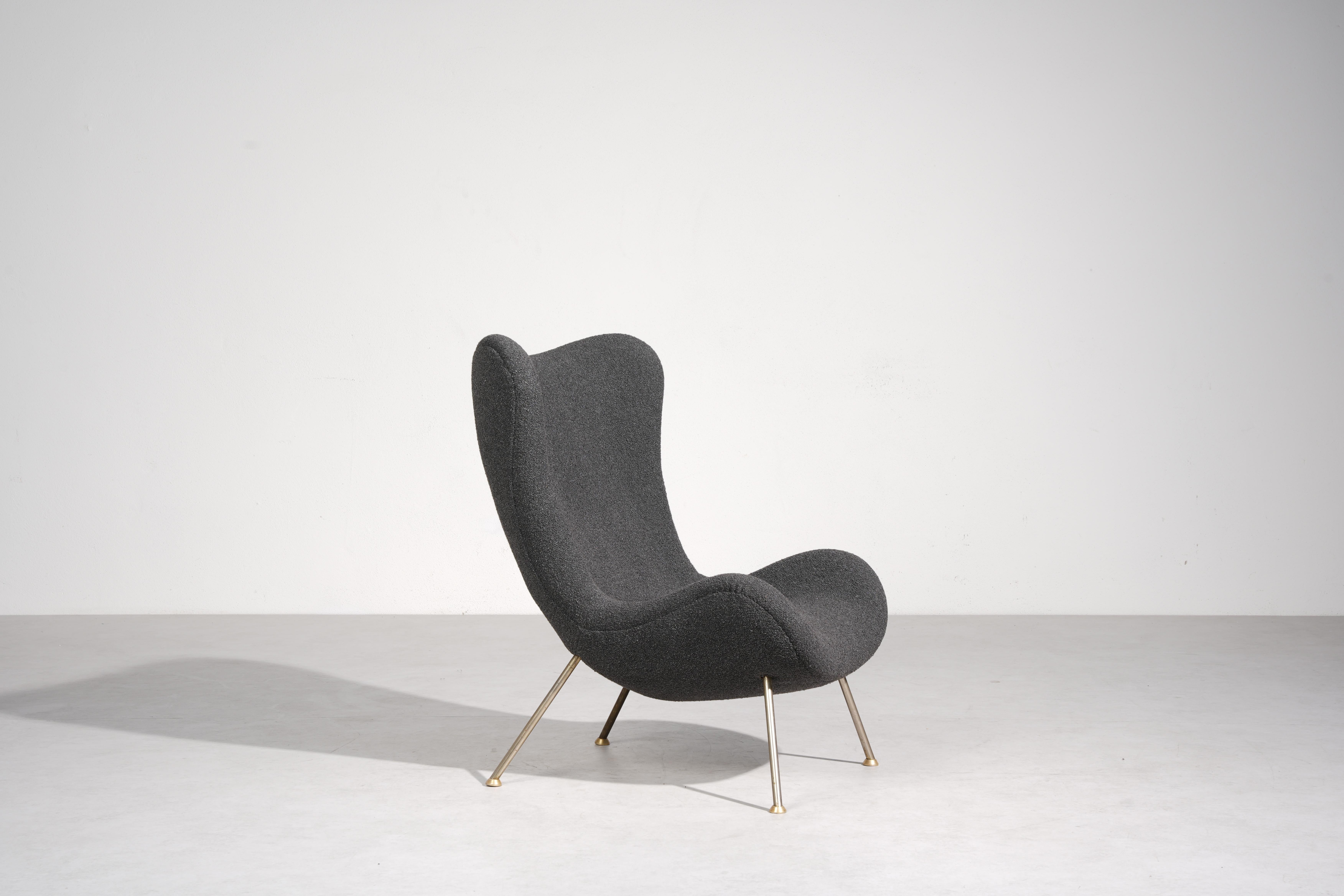 Loungesessel von Fritz Neth für Correcta in Grau, Mod. „Madame“, Deutschland 1955 (20. Jahrhundert) im Angebot