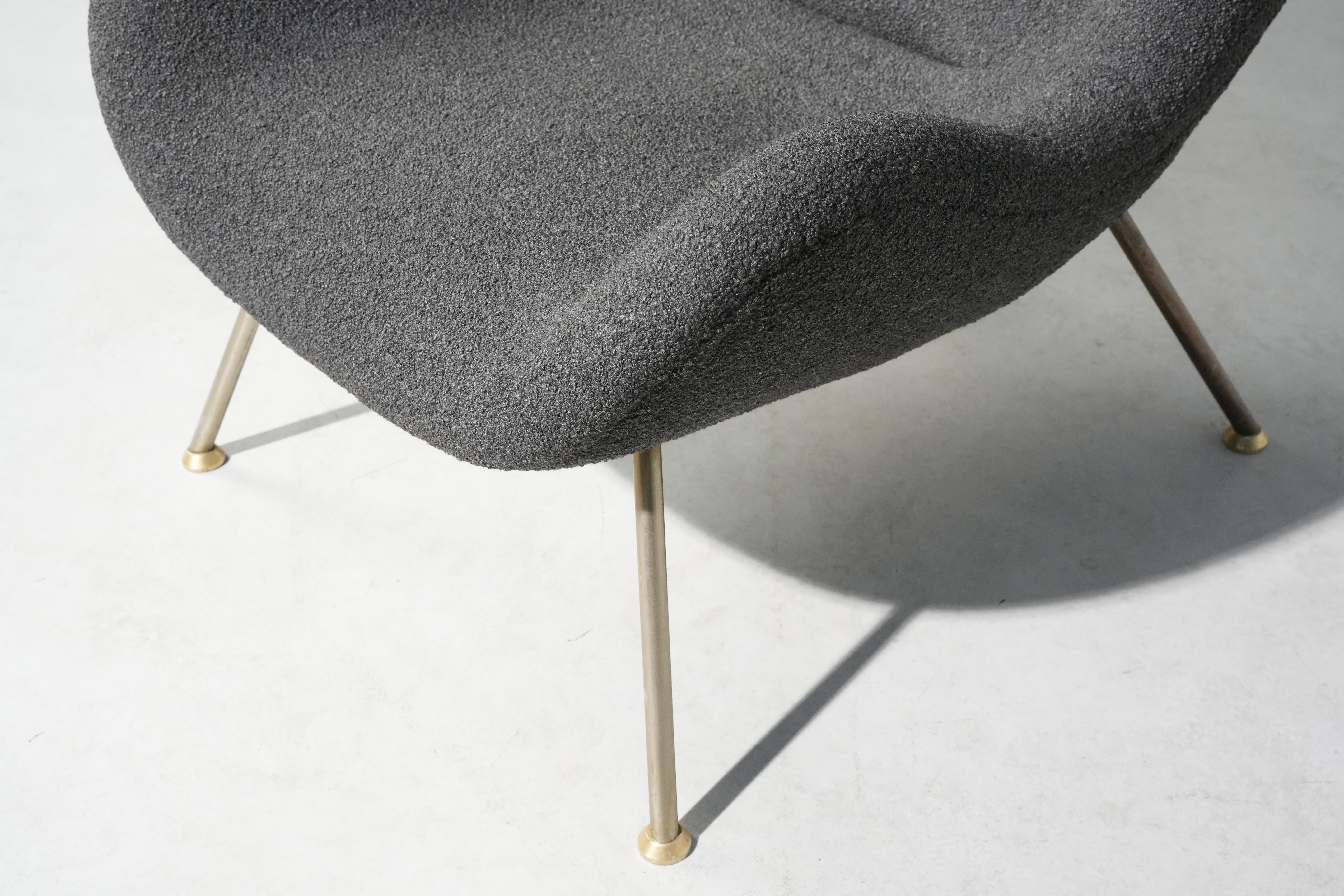 Loungesessel von Fritz Neth für Correcta in Grau, Mod. „Madame“, Deutschland 1955 im Angebot 3