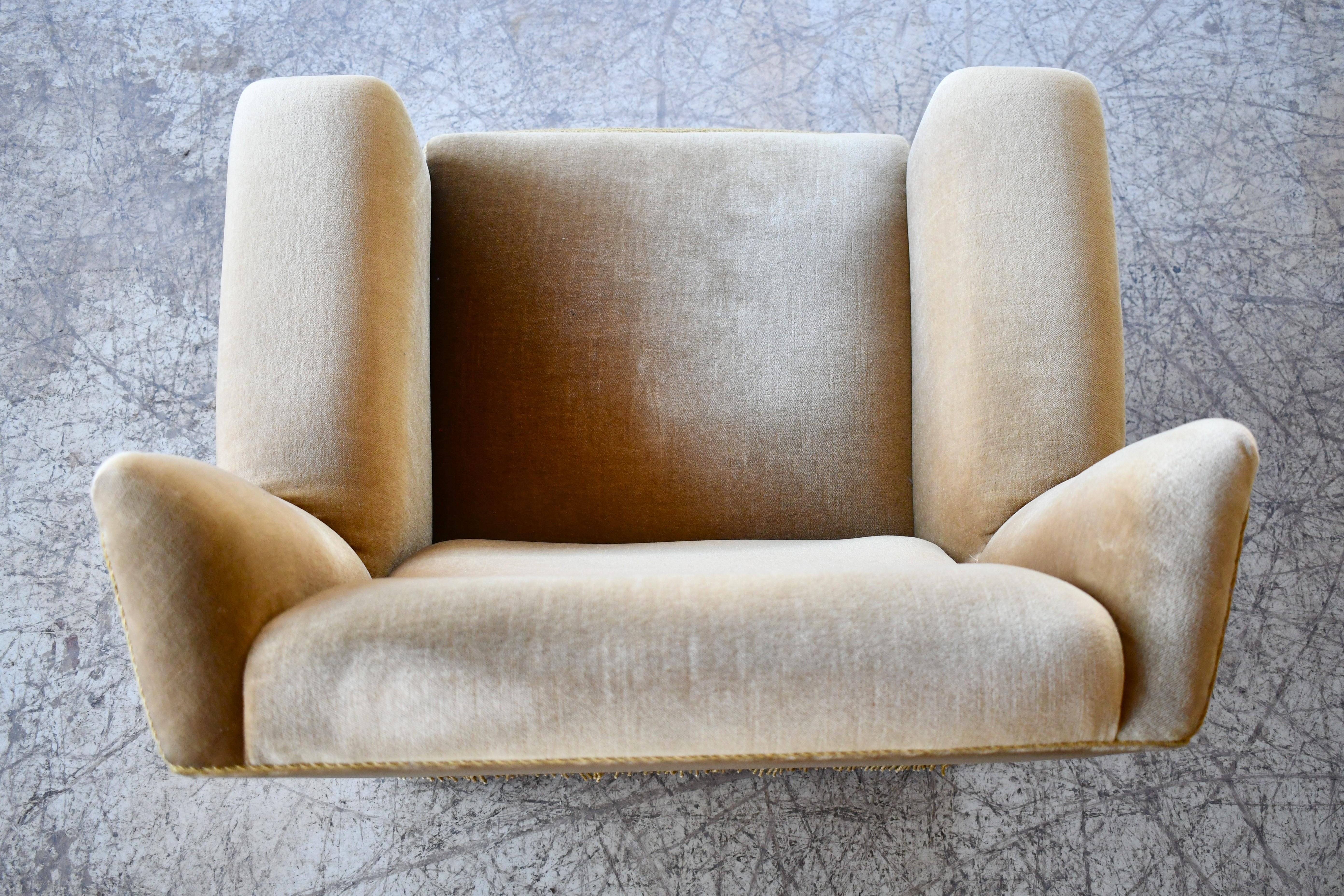 Mohair Lounge Chair by Georg Thams by Vejen Mobelfabrik Denmark 1968 For Sale