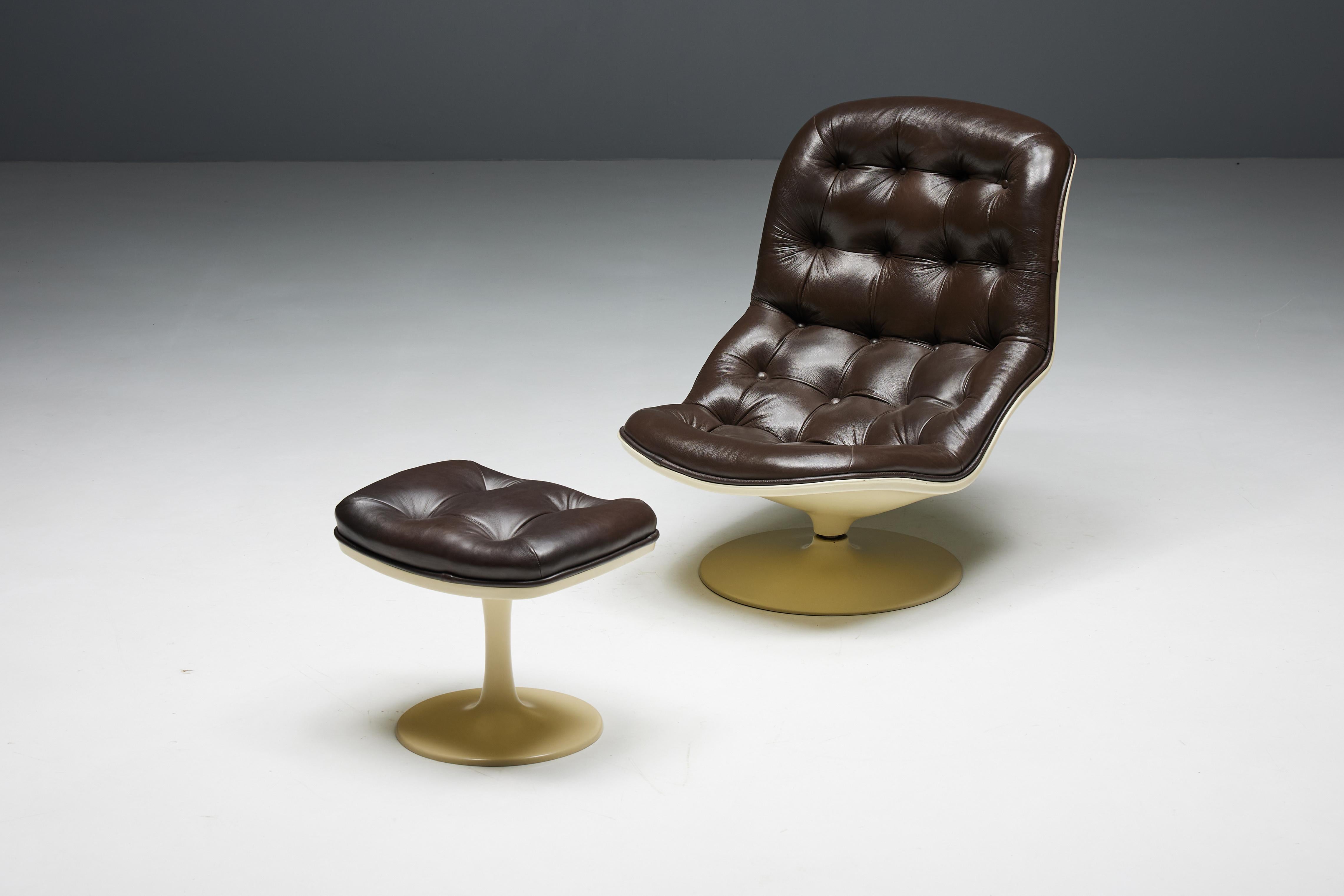 Mid-Century Modern Lounge Chair by Georges van Rijck for Beaufort, Belgium, 1970s For Sale