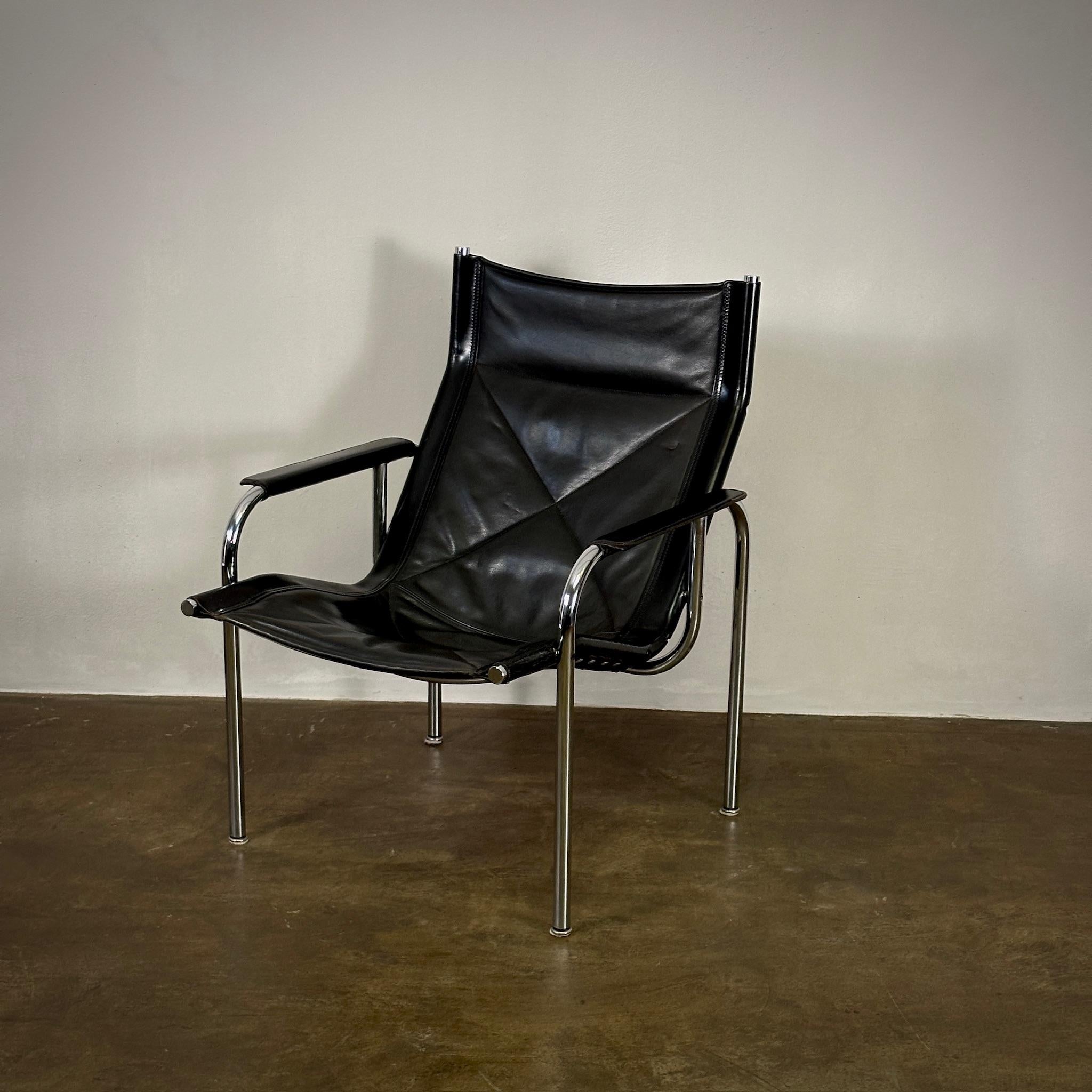 Leather Lounge chair by Hans Eichenberger For Sale