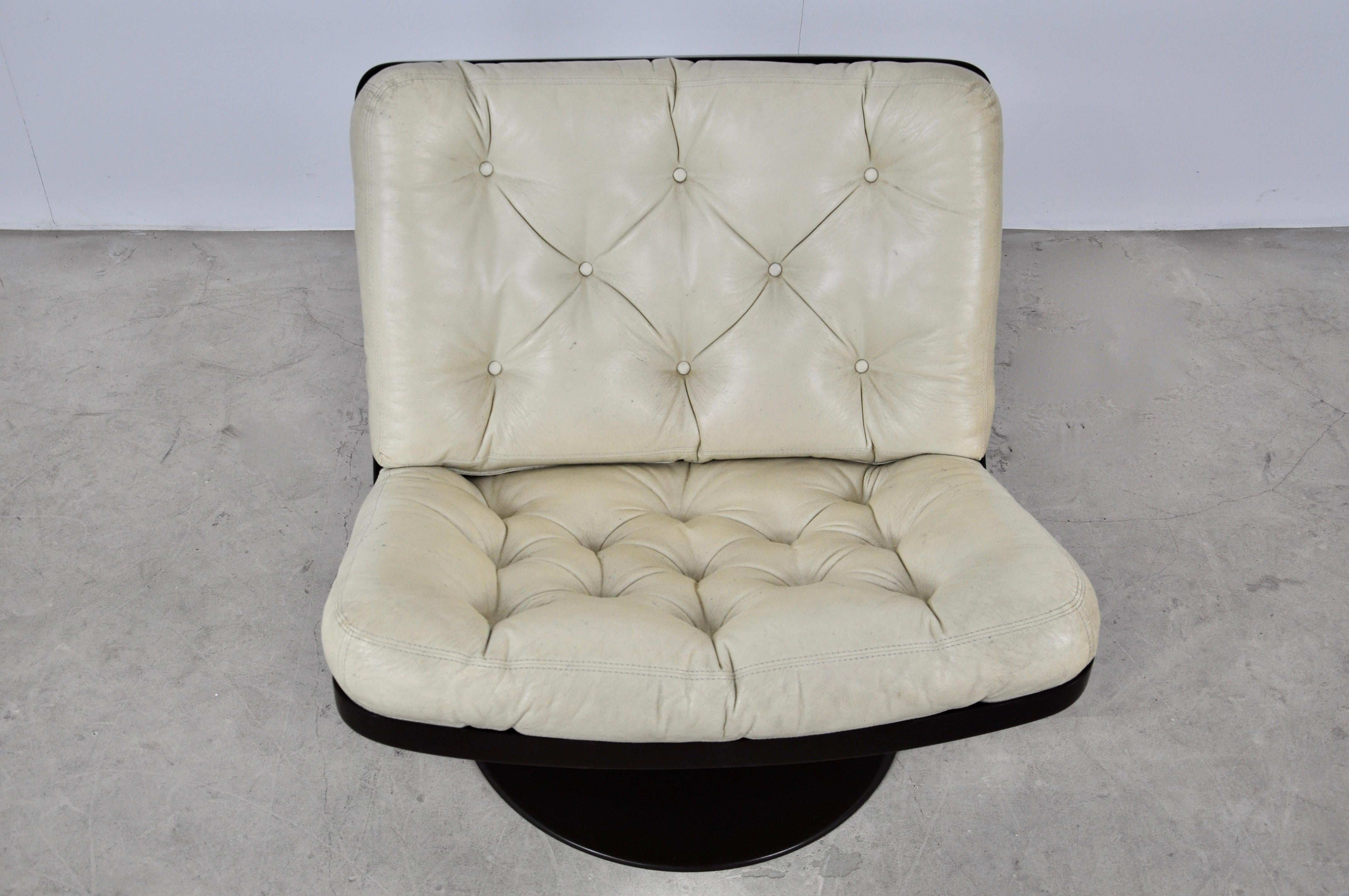Leather Lounge Chair by IVM, 1960s