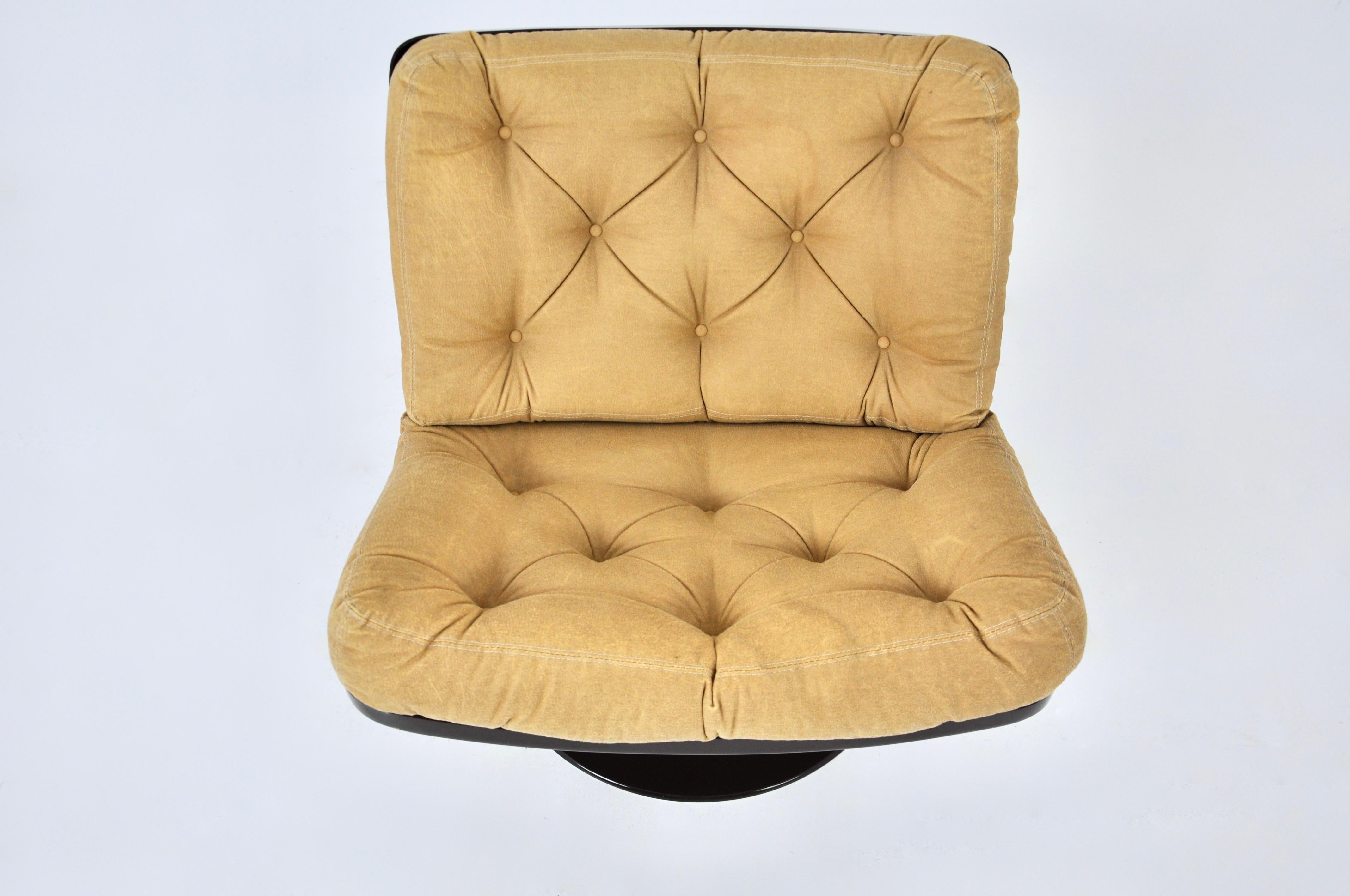 Suede Lounge Chair by IVM, 1960s