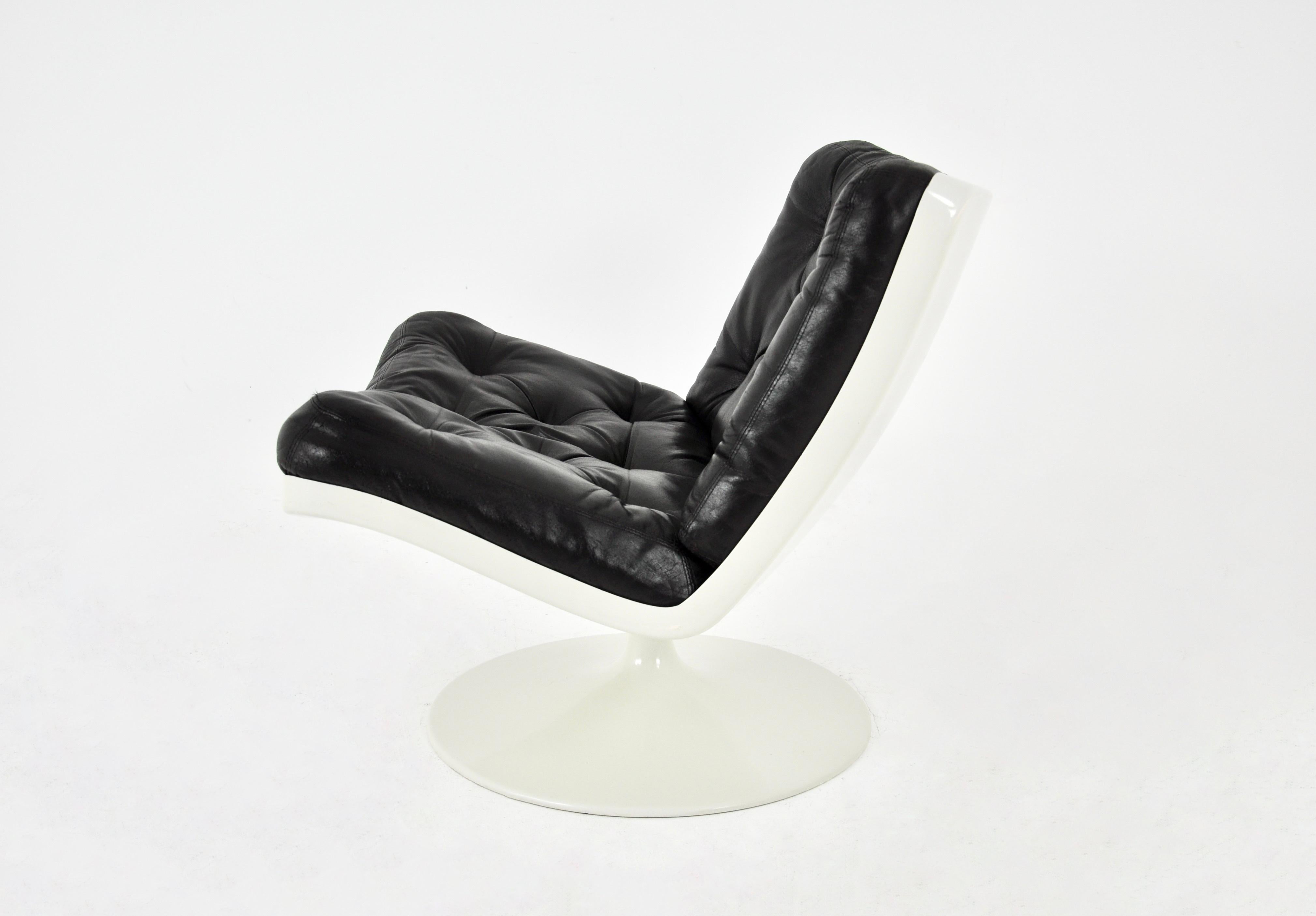Leather Lounge Chair by IVM, 1960s For Sale