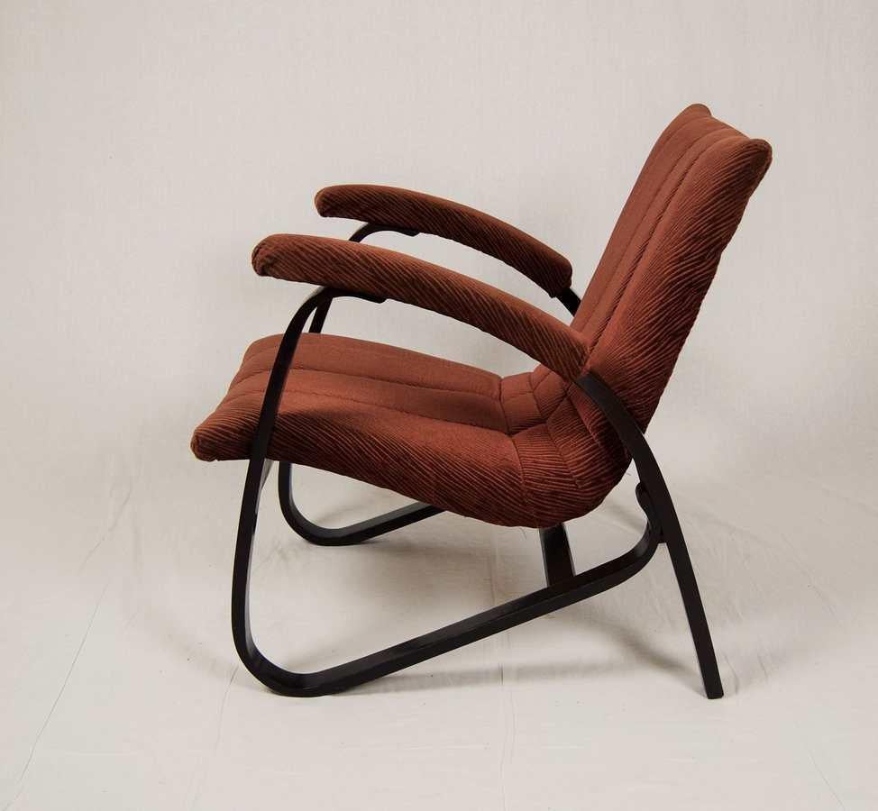 Czech Lounge Chair by Jan Vaněk, 1930s For Sale