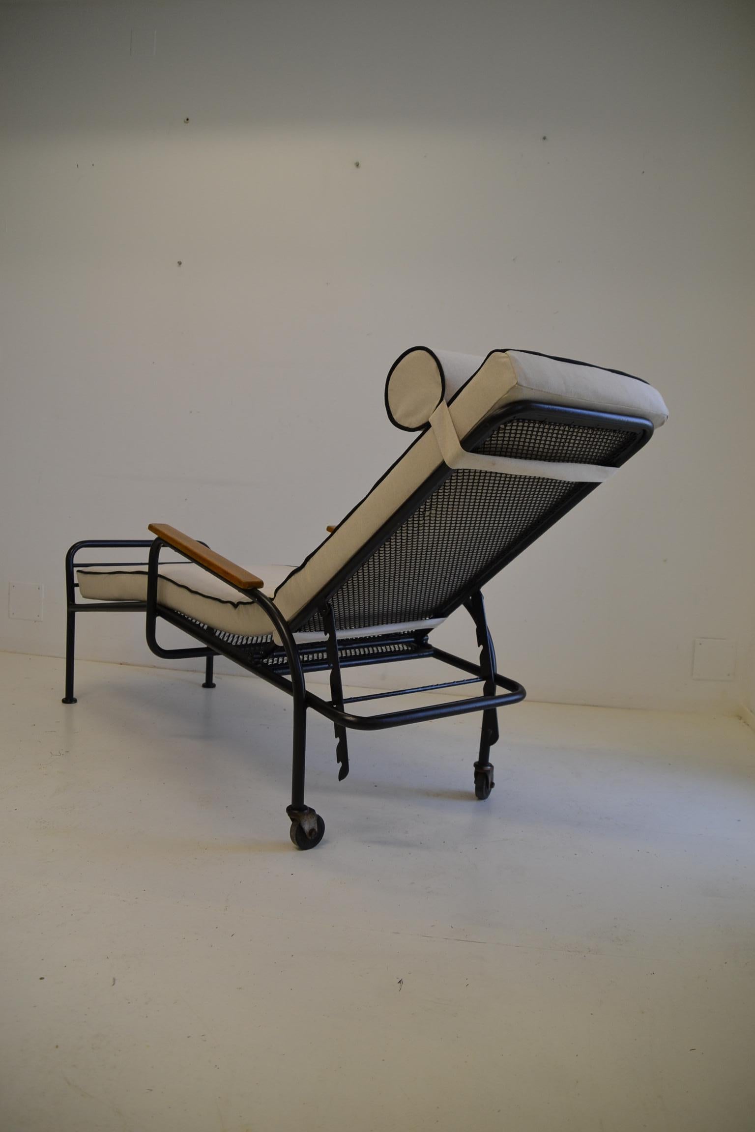 Metal Lounge Chair by Jean Prouvé and Jules Leleu, Ateliers Jean Prouvé