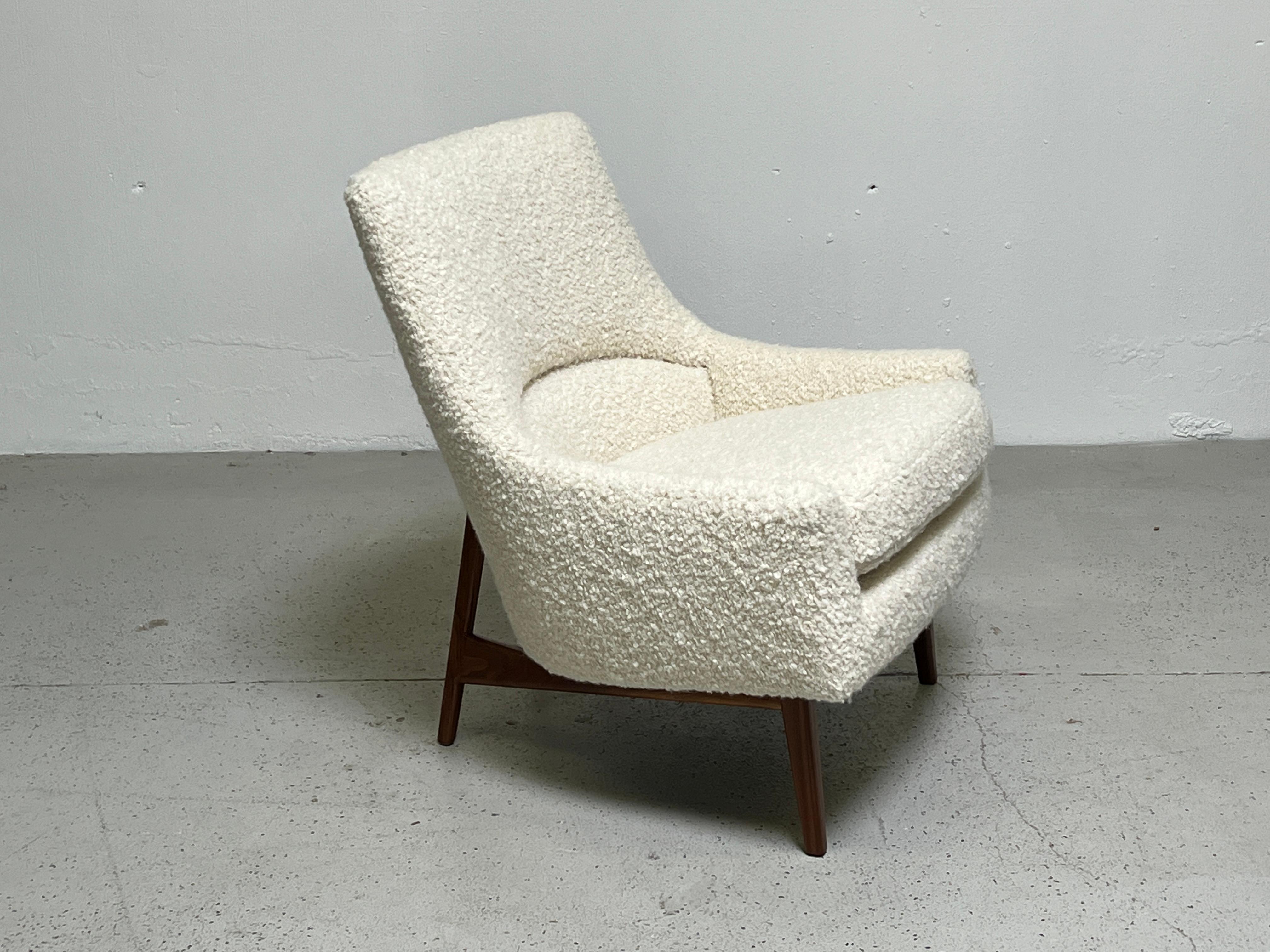 Bouclé Lounge Chair by Jens Risom