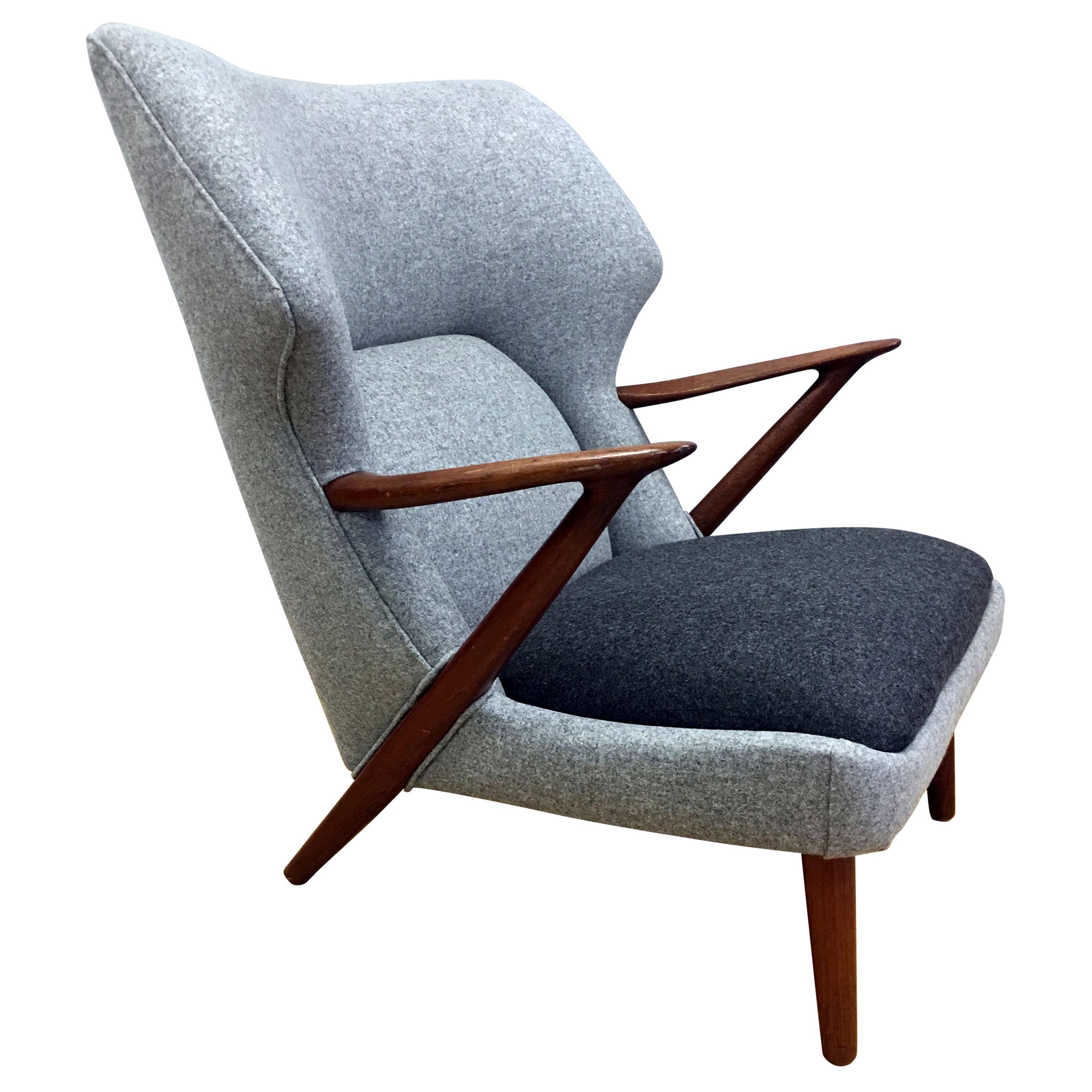 Lounge Chair by Kurt Olsen for Slagelse Mobelvaerk For Sale
