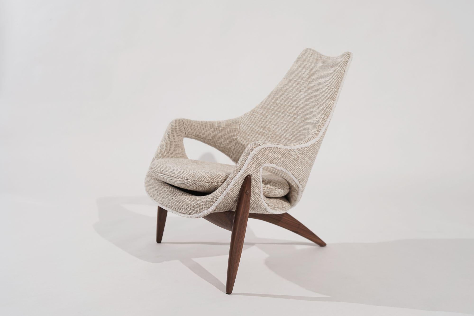 Lounge Chair by Luigi Tiengo for Cimon, Montreal, C. 1950s In Excellent Condition In Westport, CT