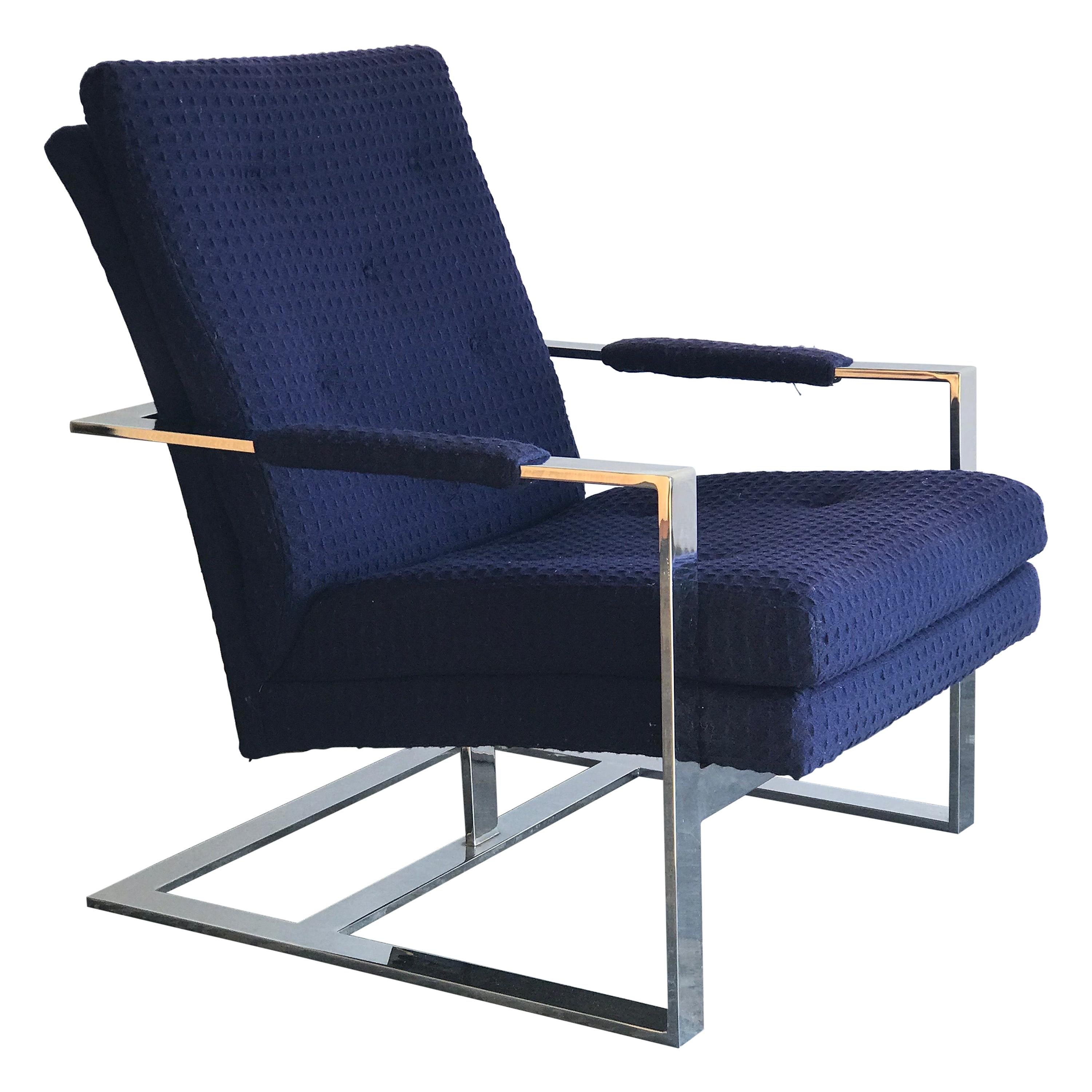 Lounge Chair by Milo Baughman for Thayer Coggin, Chrome