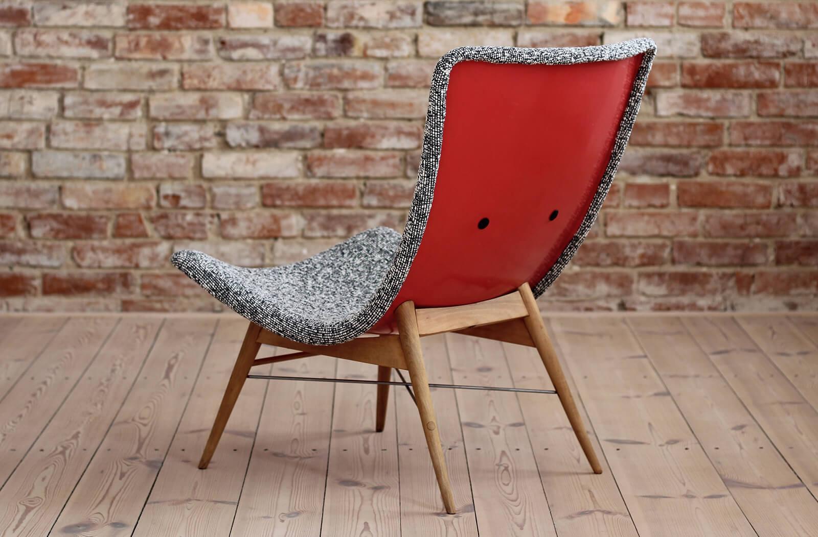 Lounge Chair by Miroslav Navratil, 1959, Reupholstered 1