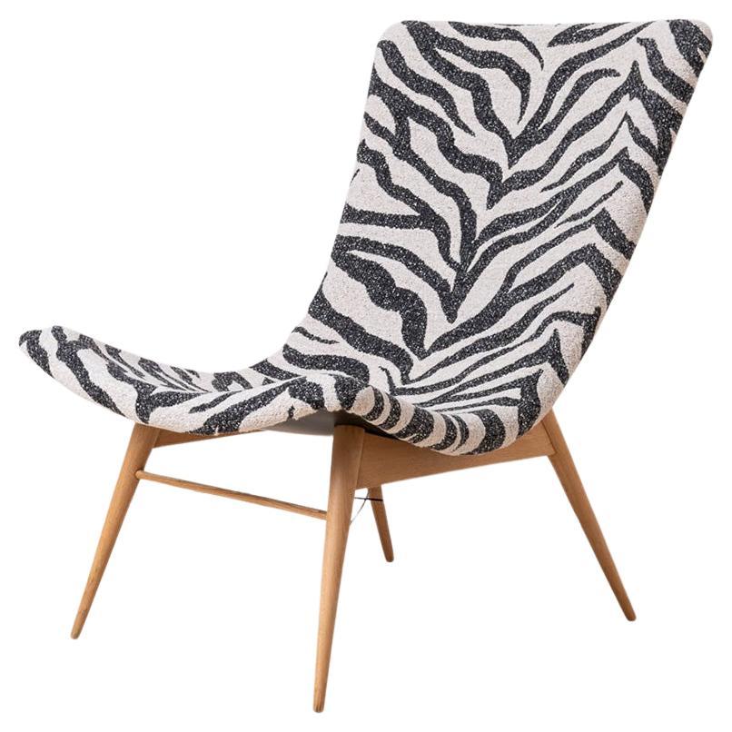 Lounge Chair by Miroslav Navratil, 1959, Reupholstered in Kvadrat Fabric For Sale