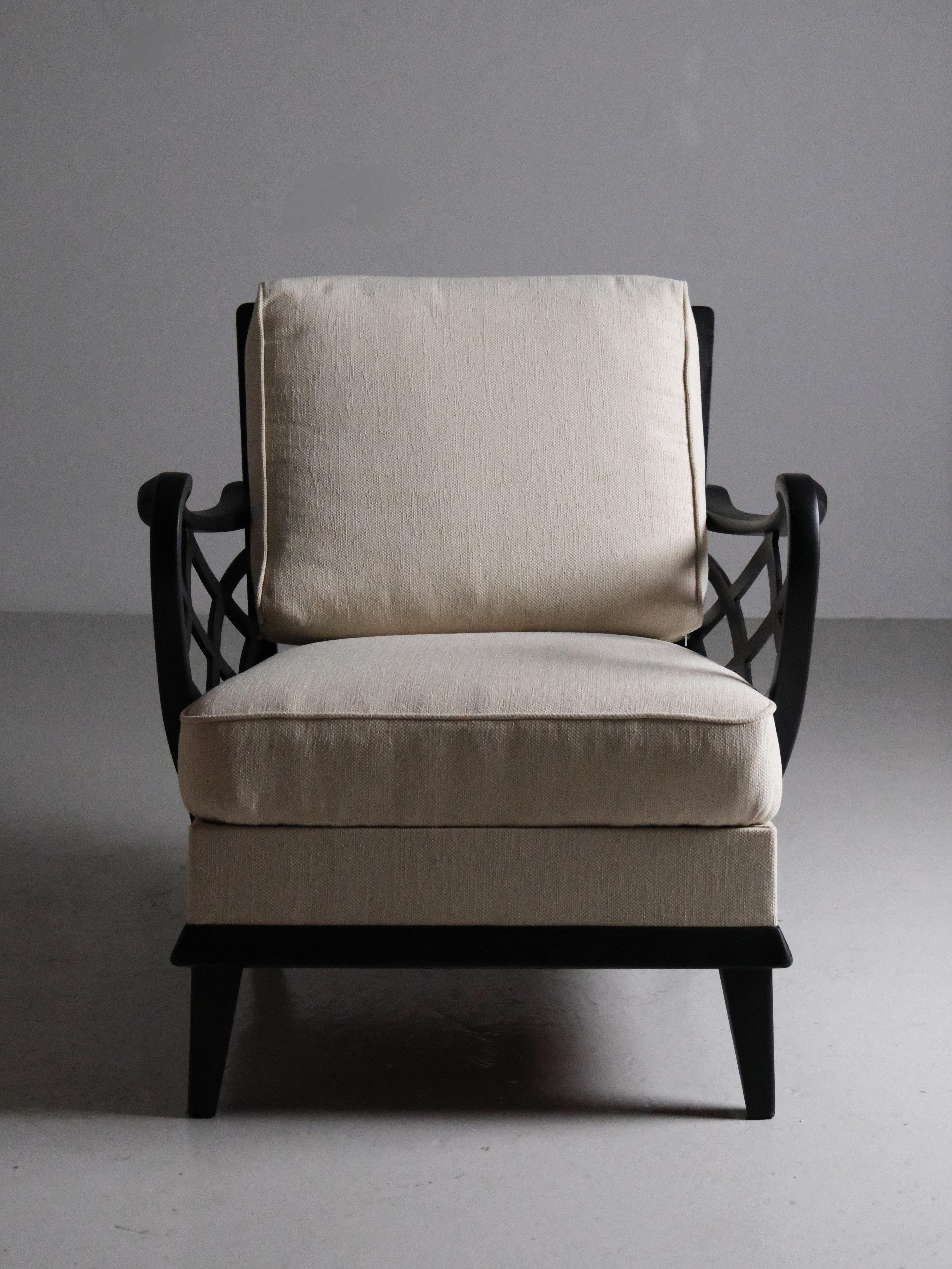 Scandinavian Modern Lounge chair by Nils Enström for Bodafors, Sweden, 1940s For Sale