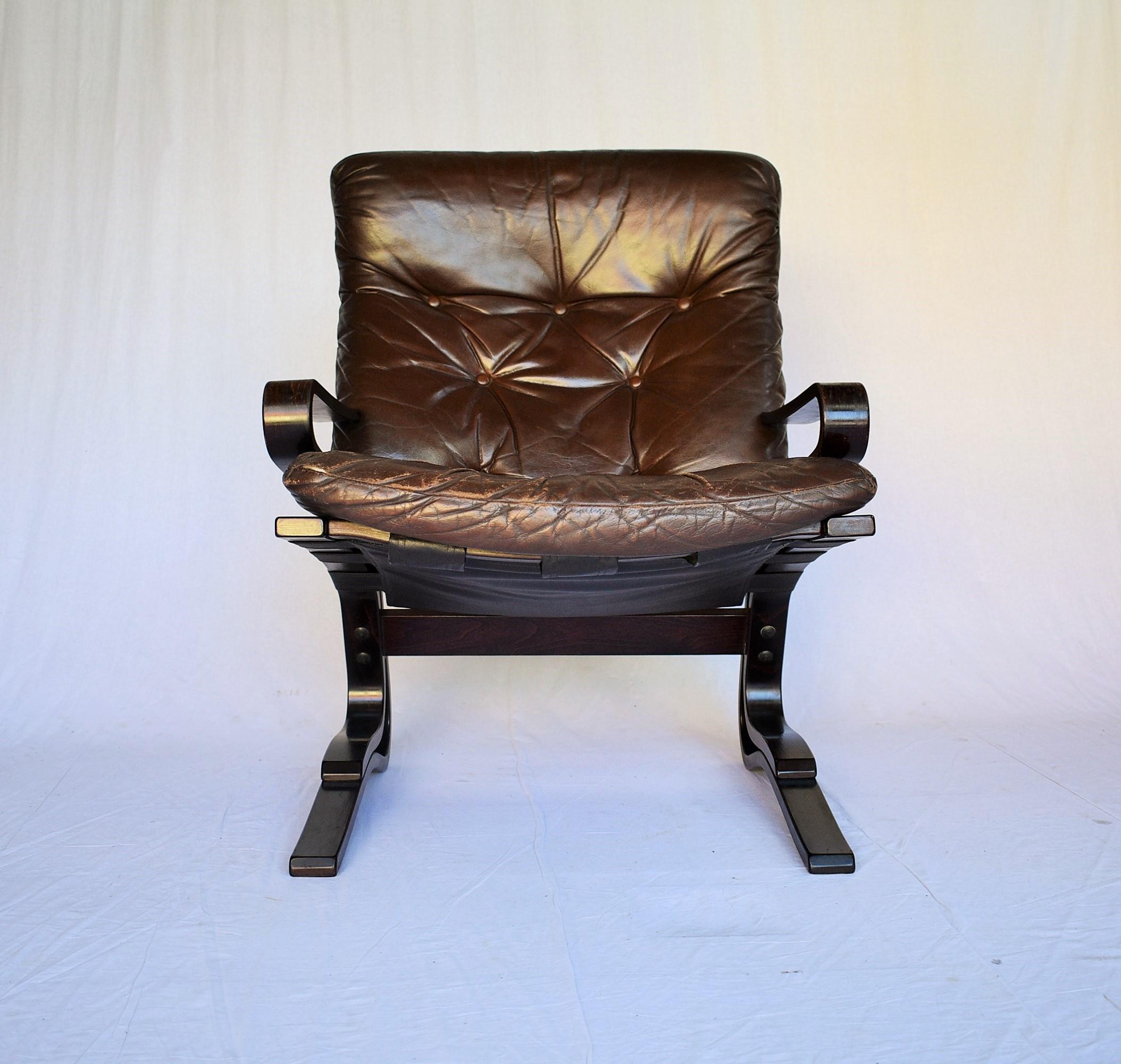 Leather Lounge Chair by Oddvin Rykken for Rybo Rykken & Co, 1970s