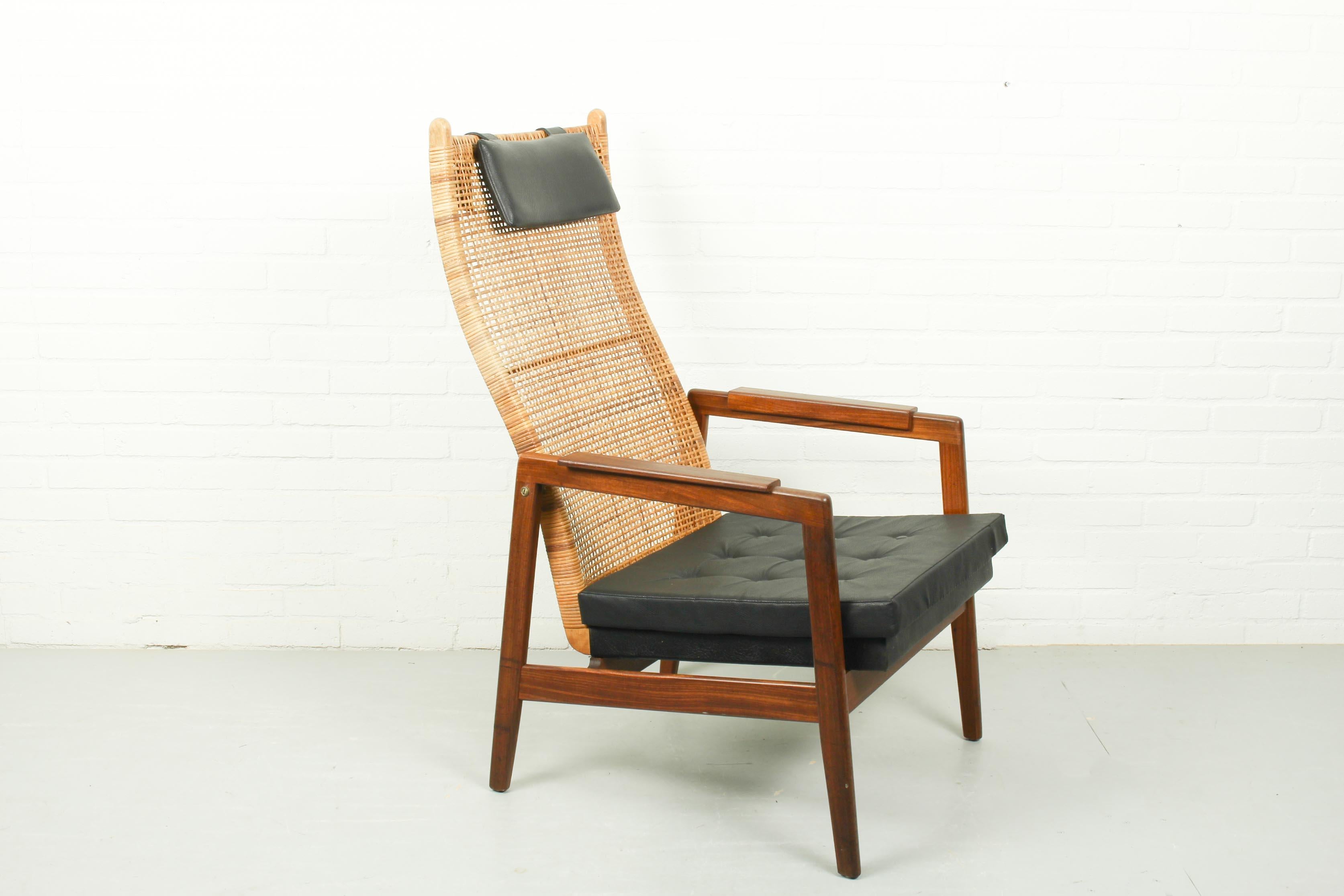 Faux Leather Lounge Chair by P. J. Muntendam for Gebroeders Jonkers Noordwolde, 1960s