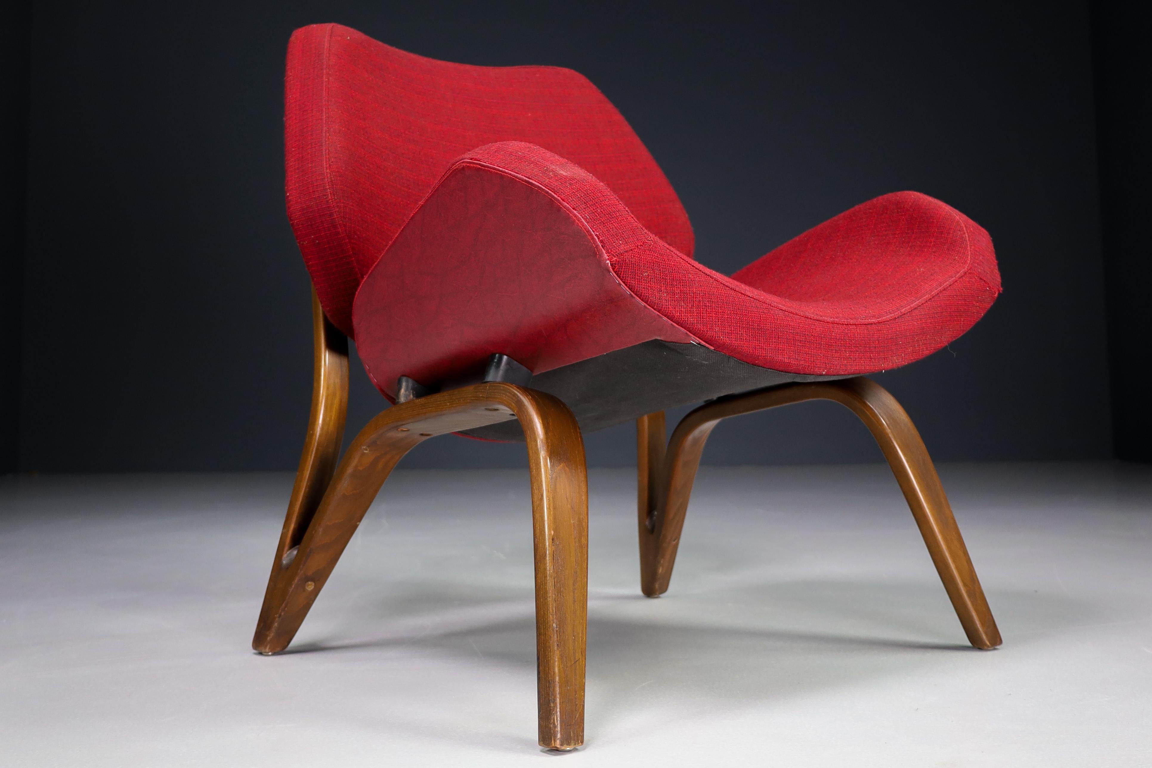 Lounge Chair by Paul Bode for Deutsche Federholzgesellschaft, Germany, 1954 2