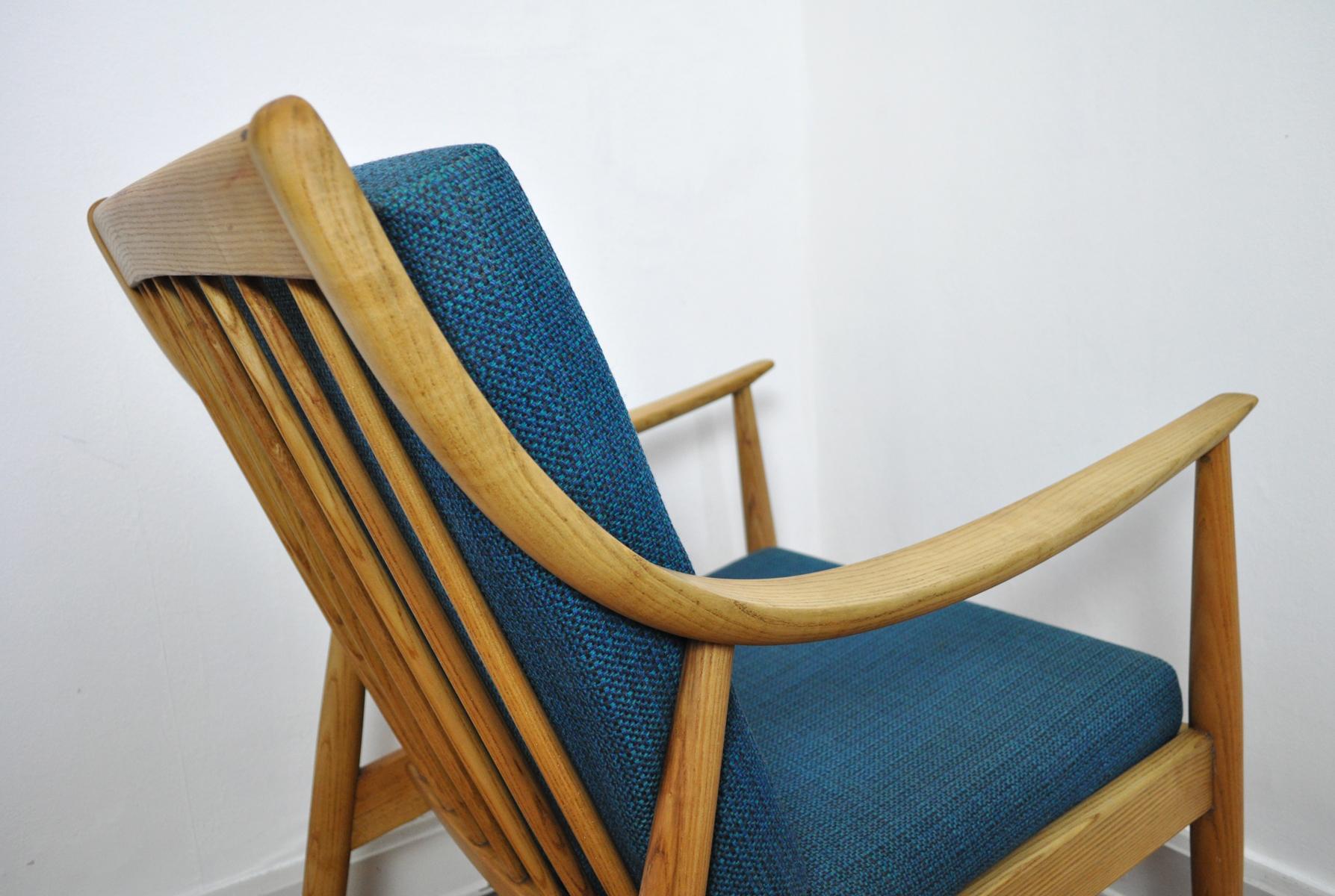 Lounge Chair by Peter Hvidt & Orla Mølgaard-Nielsen, France & Daverkosen, 1950s For Sale 4