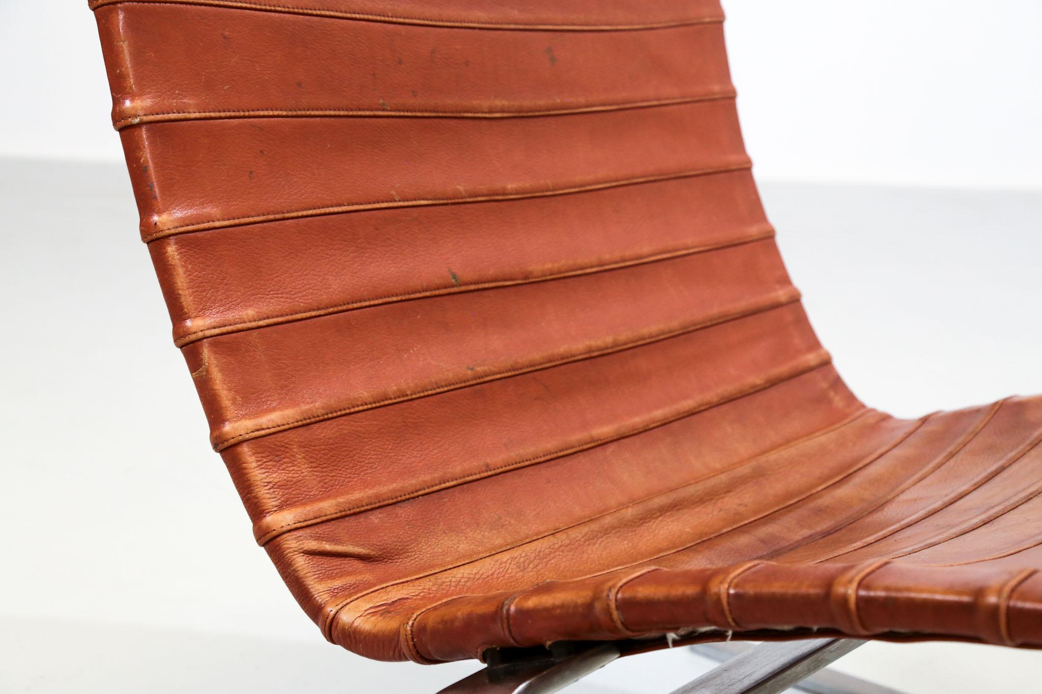 Leather Lounge Chair by Poul Kjaerholm Model PK20, E. Kold Christensen, 1968