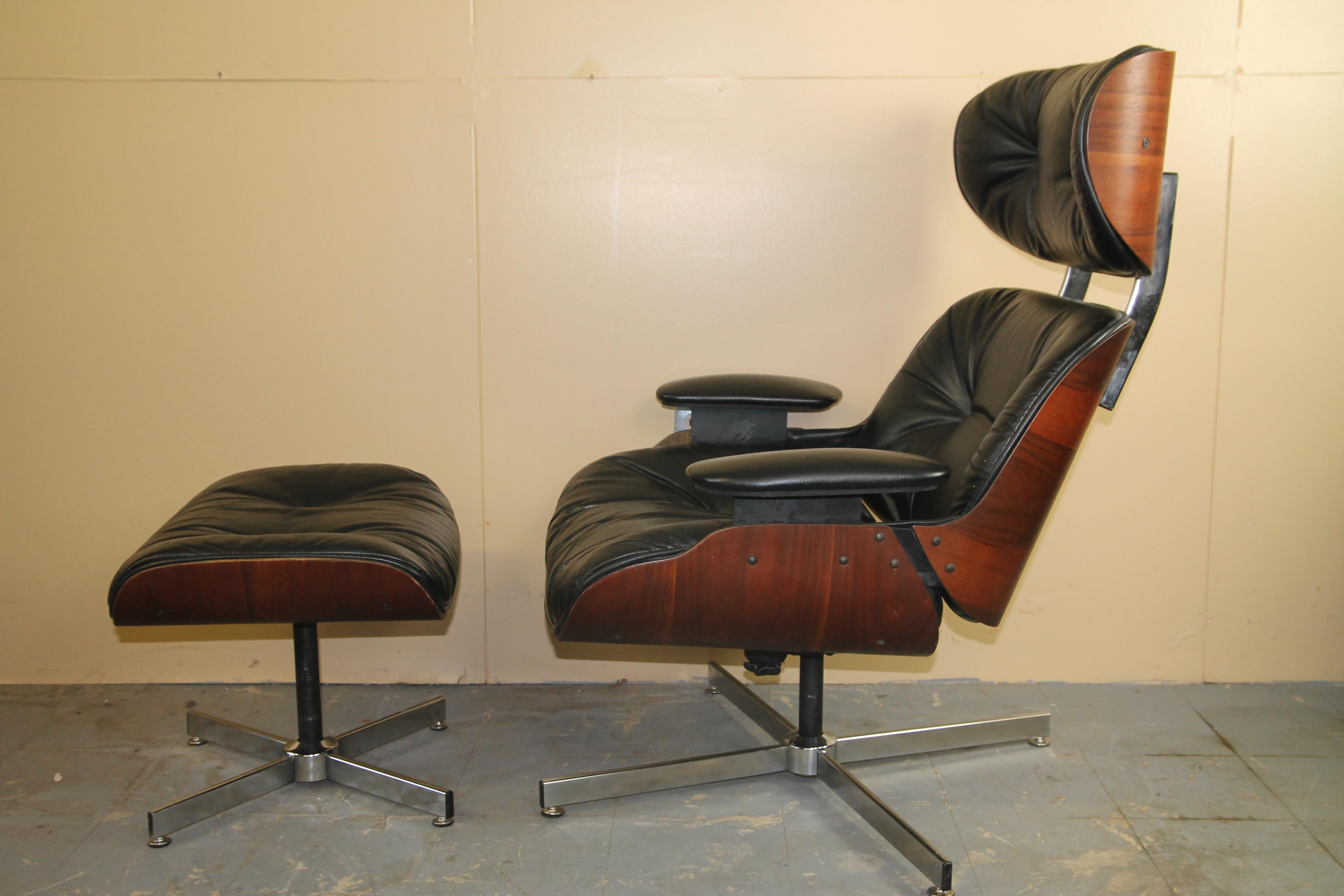 selig eames style lounge chair
