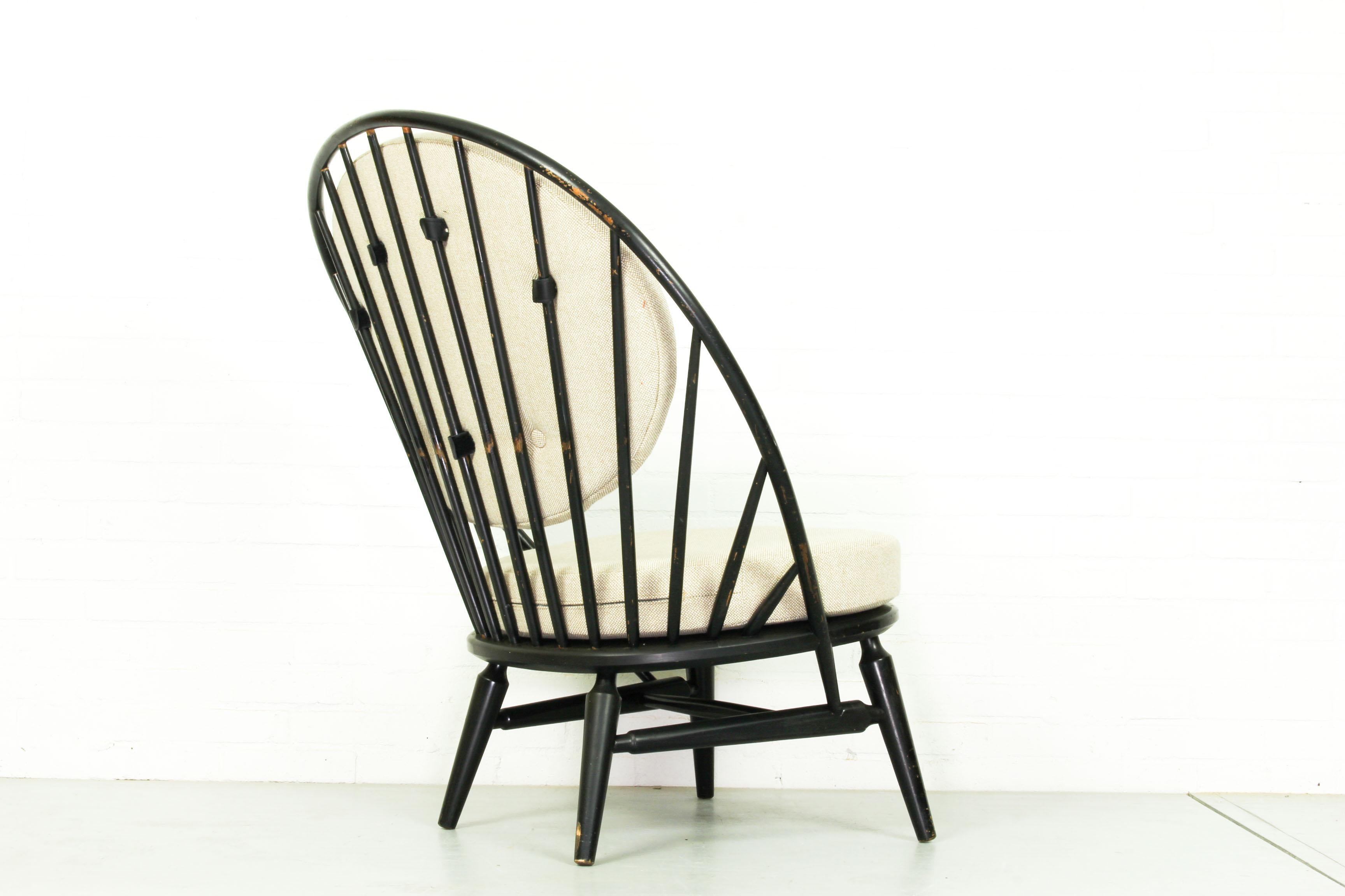 Blackened Lounge Chair by Sven Engström & Gunnar Myrstrand for Nässjö Stolfabrik, 1960s For Sale