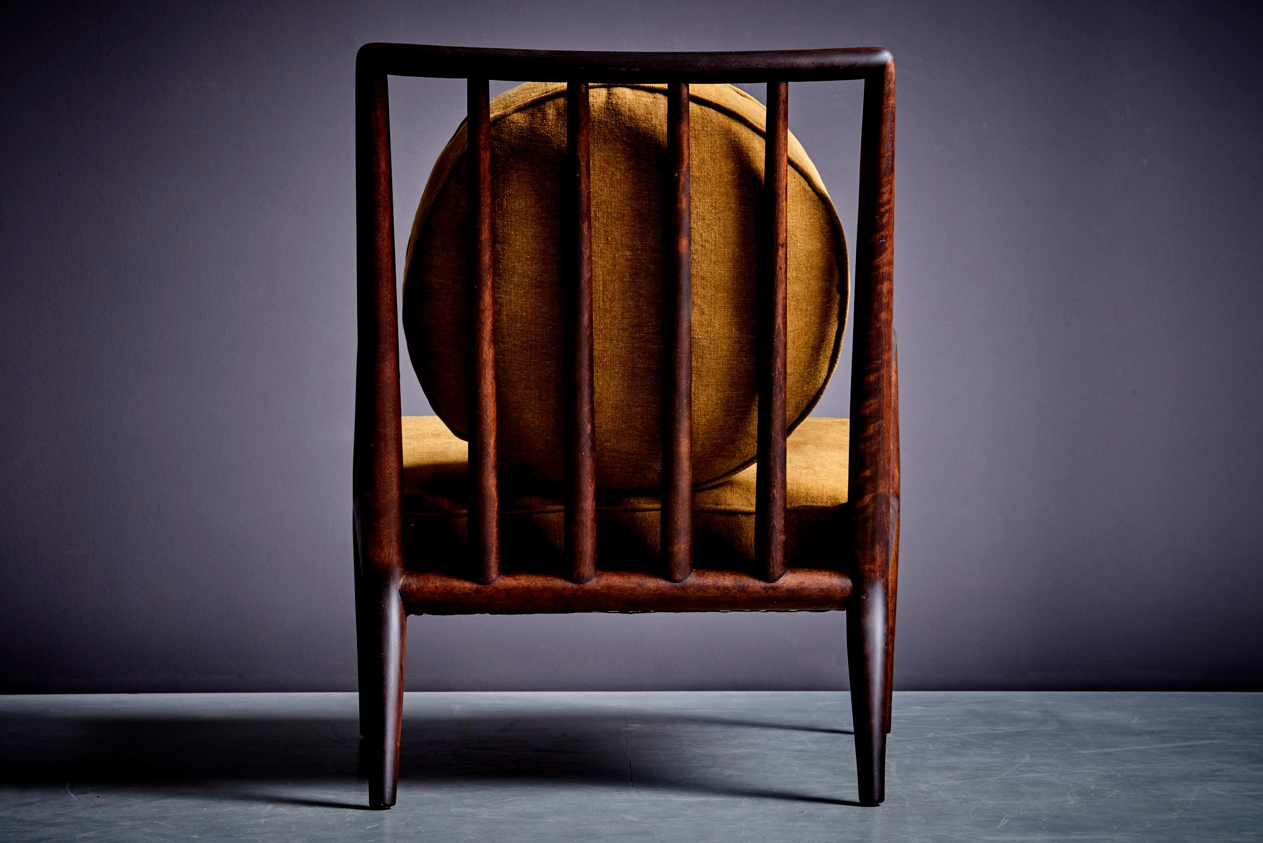 Stained Lounge chair, by T.H. Robsjohn-Gibbings for Widdicomb USA-1950s For Sale