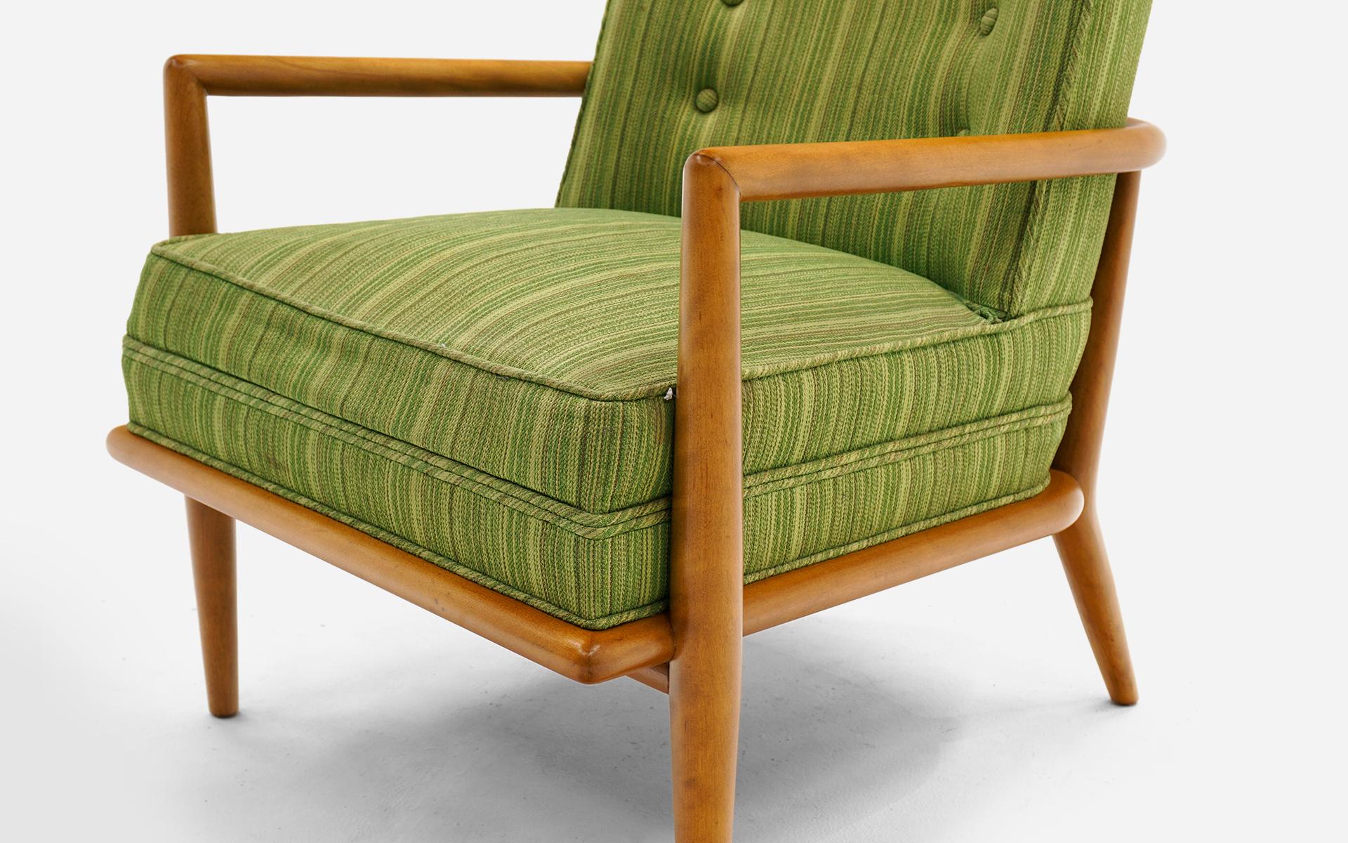 Upholstery Lounge Chair by T.H. Robsjohn-Gibbings for Widdicomb, Wrap Around Frame