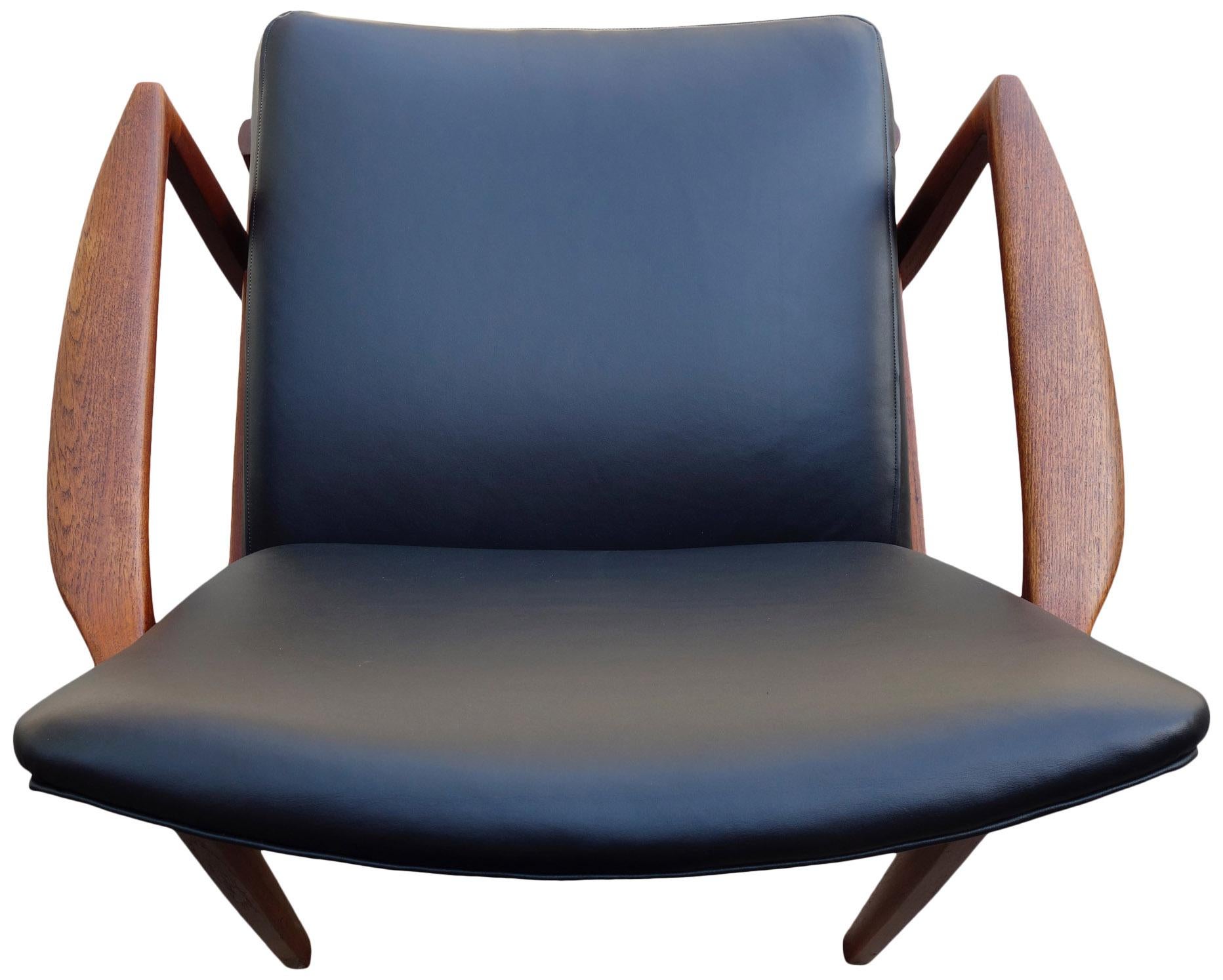 Leather Lounge Chair by Tove & Edvard Kindt-Larsen
