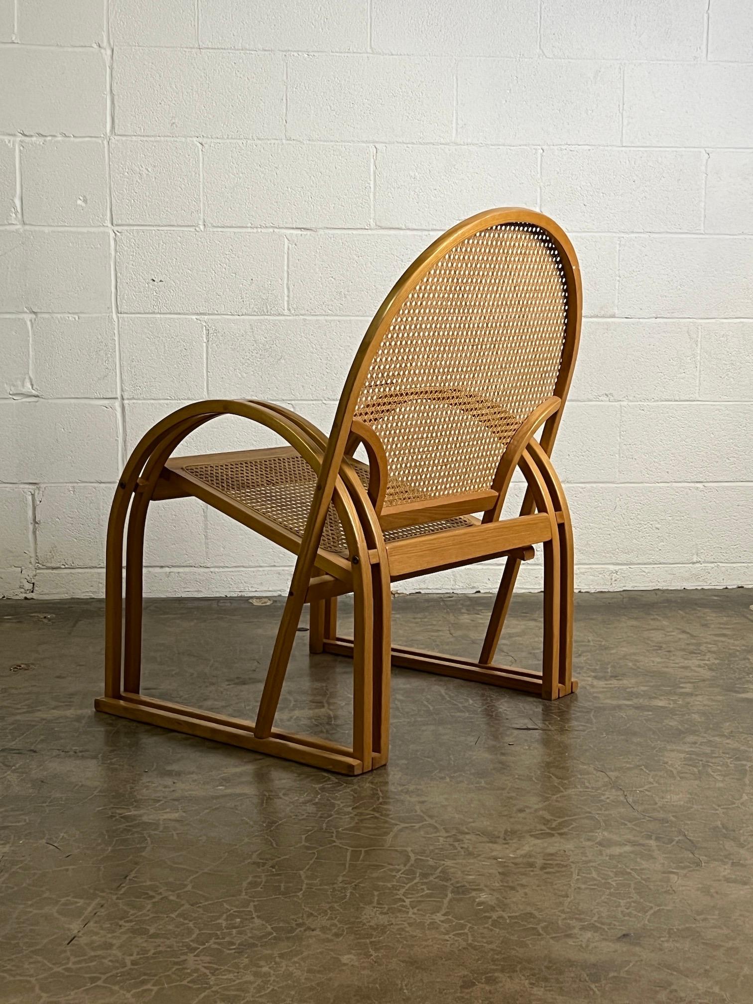 Cane Lounge Chair by Vermont Tubbs For Sale