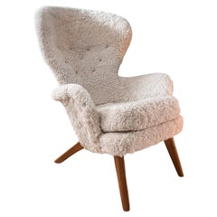 Chaise longue - Carl Gustaf Hiort Af Ornäs - "Siesta" - Puunveisto OY - Peau de mouton