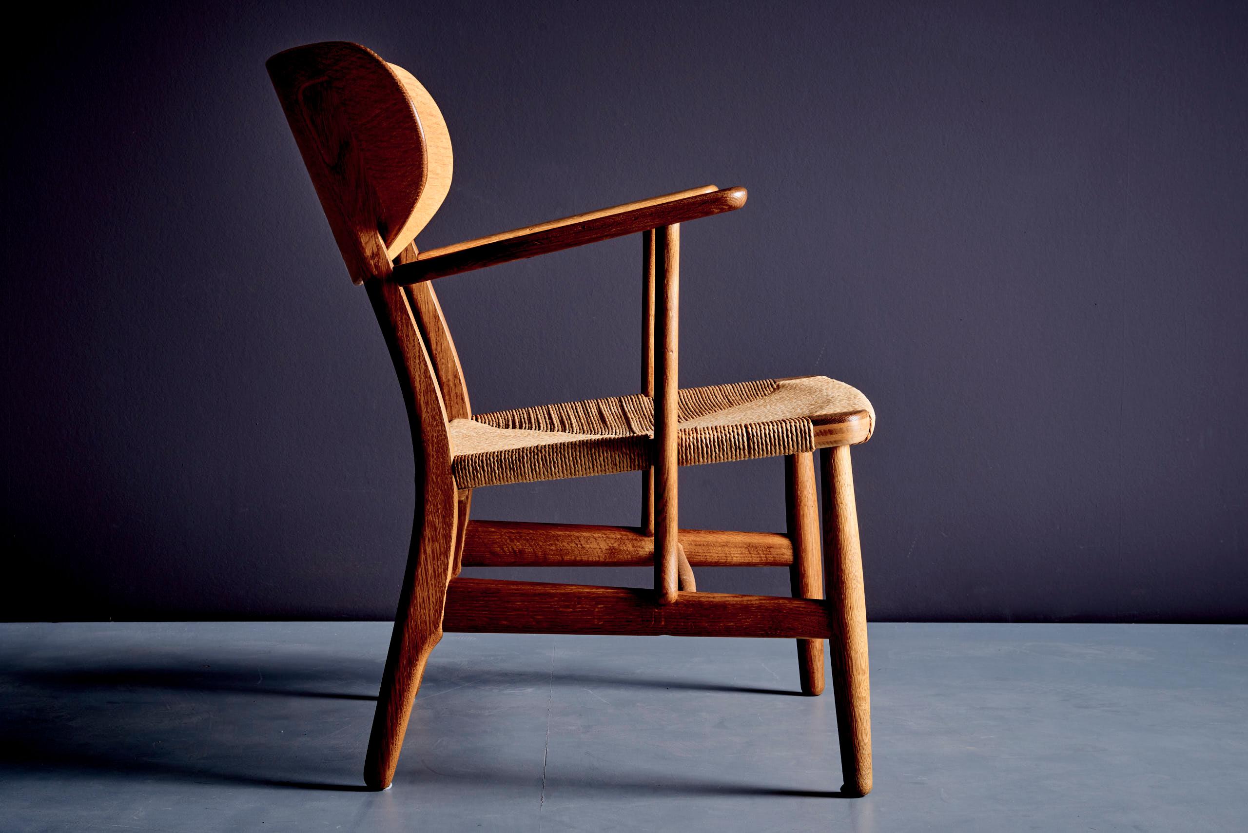 Danois Chaise longue CH-22 par Hans Wegner pour Carl Hansen & Son en vente