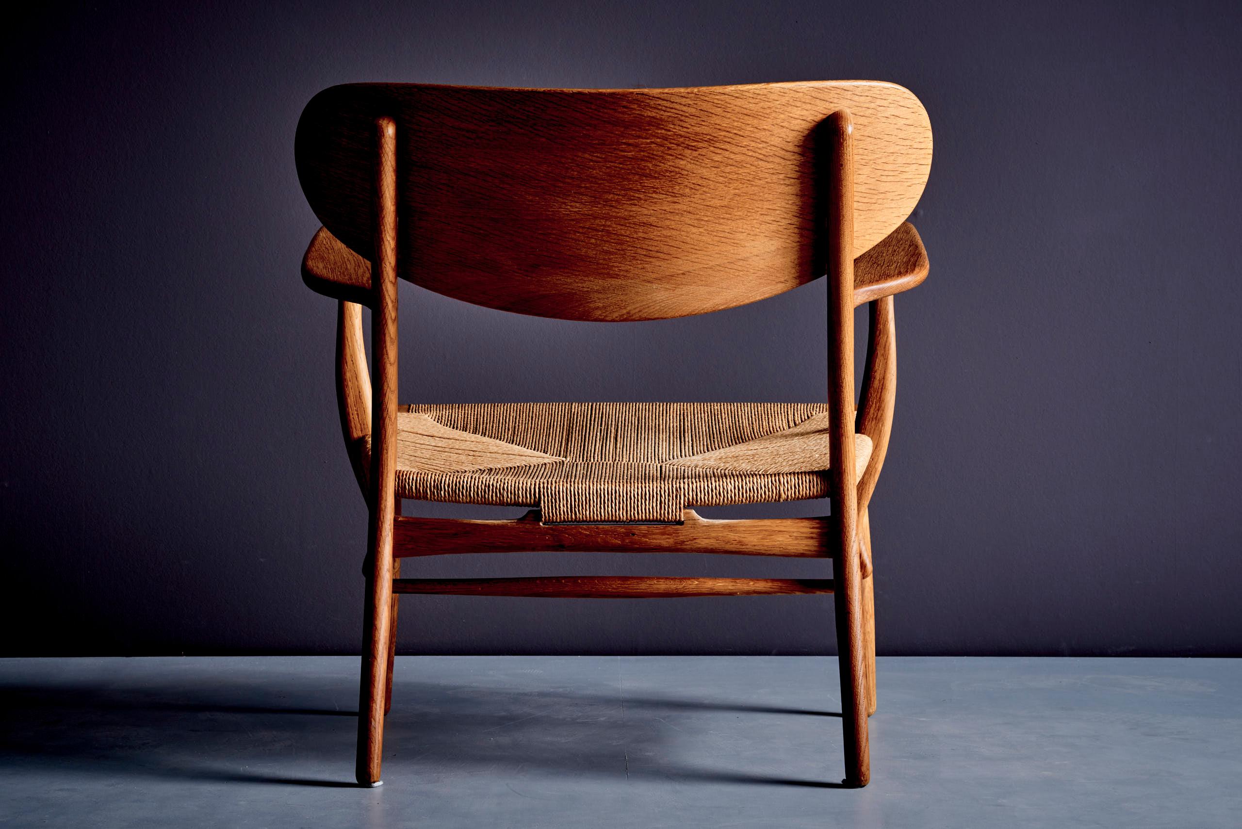 Chaise longue CH-22 par Hans Wegner pour Carl Hansen & Son Bon état - En vente à Berlin, DE