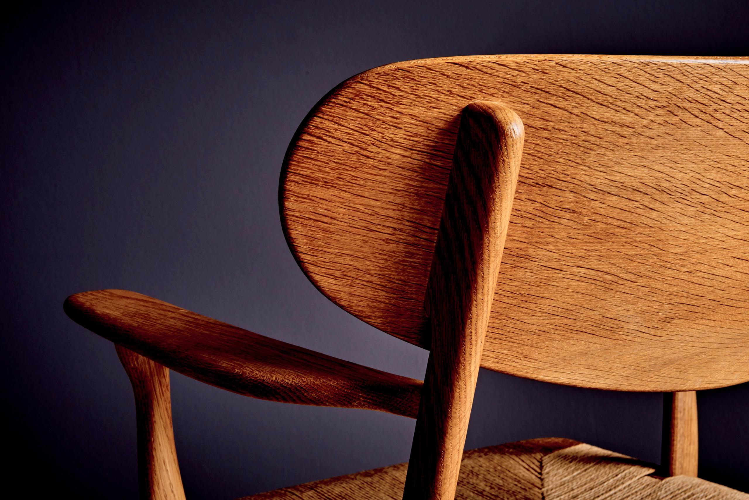 Corde en papier Chaise longue CH-22 par Hans Wegner pour Carl Hansen & Son en vente